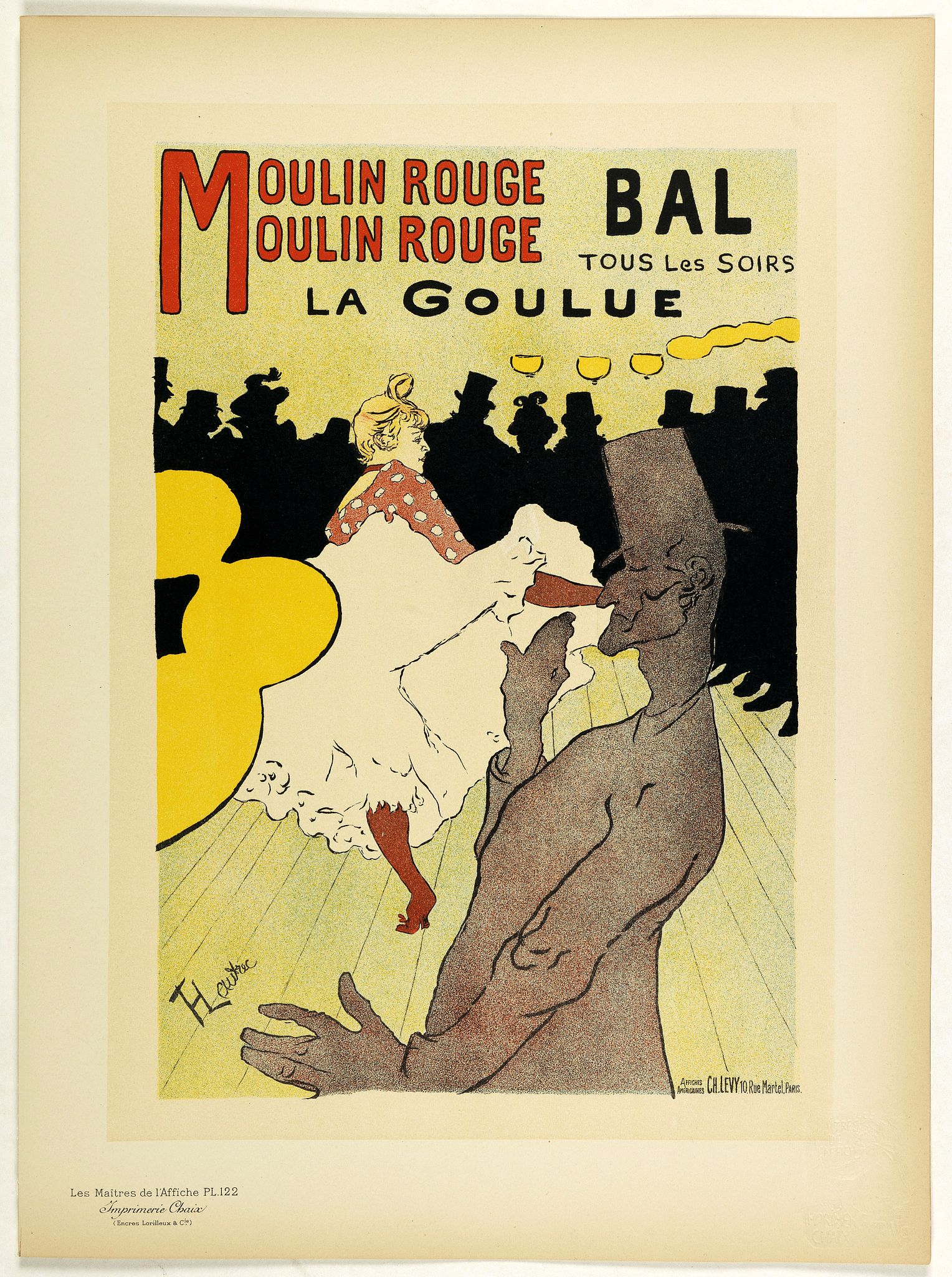 LES MAITRES DE L'AFFICHE, Moulin Rouge Bal tous le Soirs., antique map, old maps