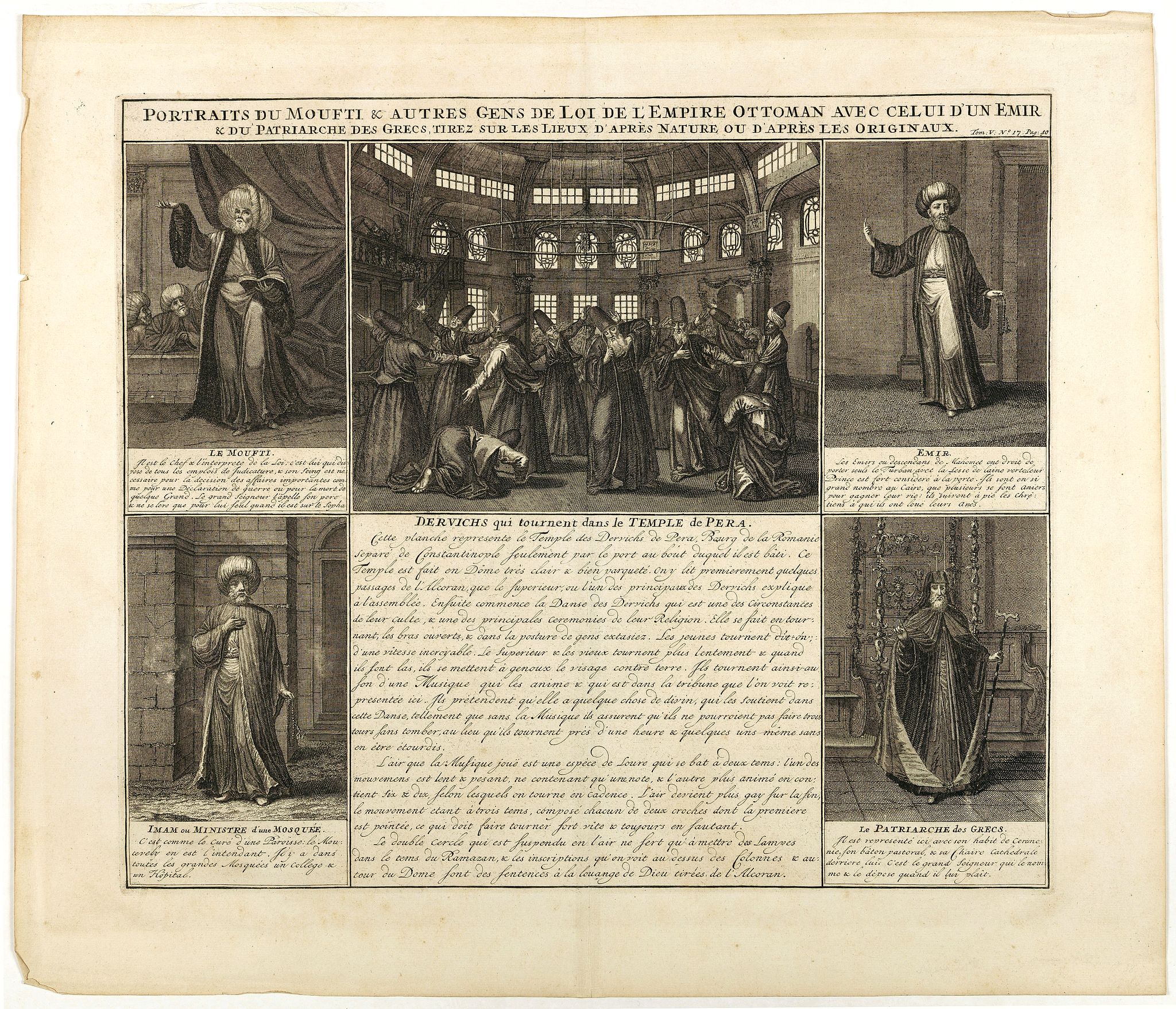 CHATELAIN, H., Portraits du Moufti & autres Gens de Loi de l'Empire Ottoman . . ., antique map, old maps