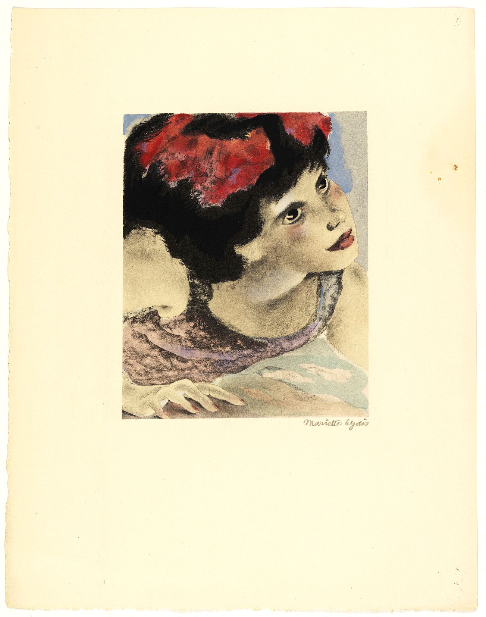 LYDIS, Mariette, Dessins de Mariette Lydis pour illustrer les Fleurs du Mal. (PL X. Le Vampire), antique map, old maps