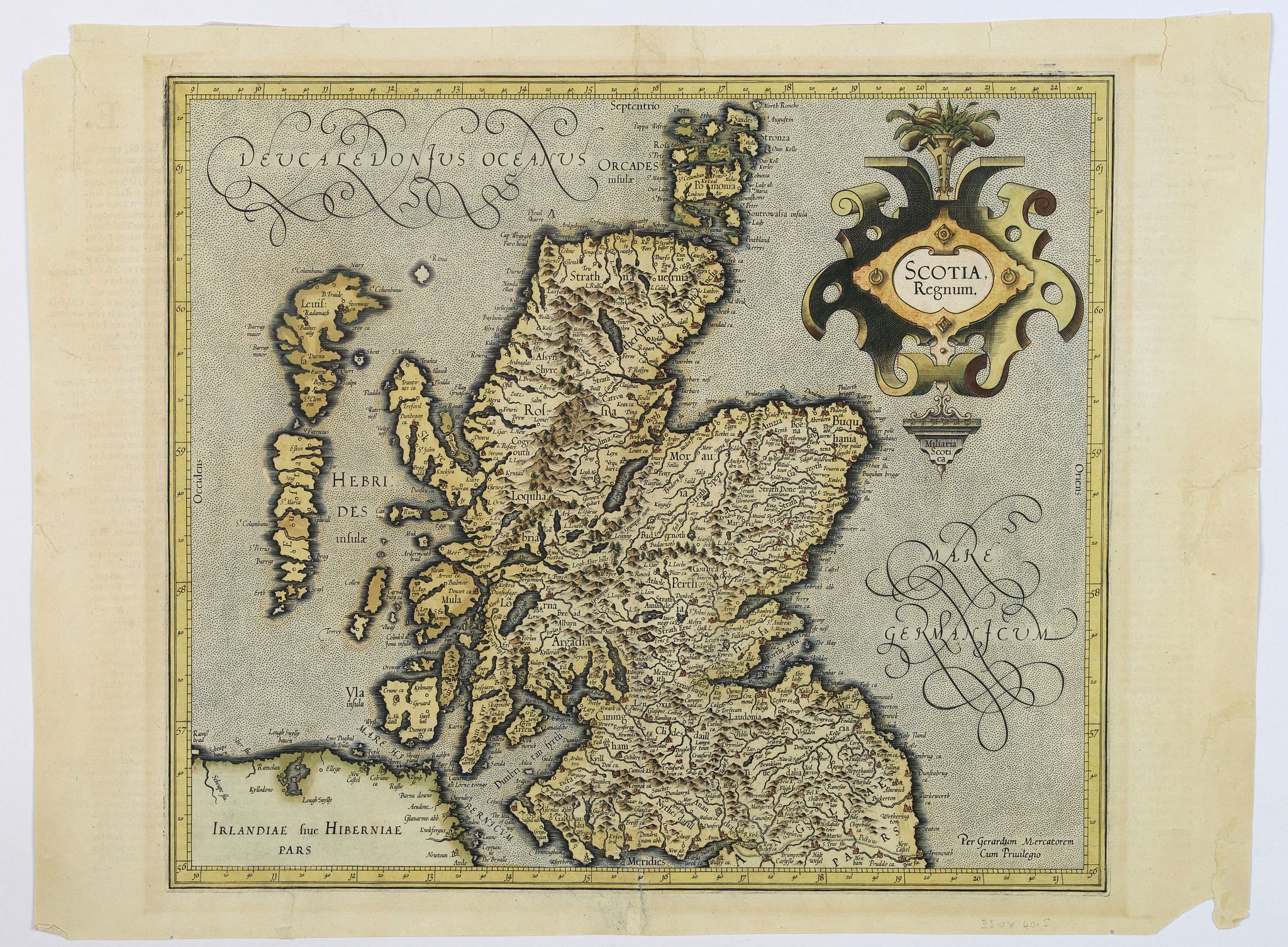 MERCATOR, G. / HONDIUS, J., Scotia Regnum., antique map, old maps