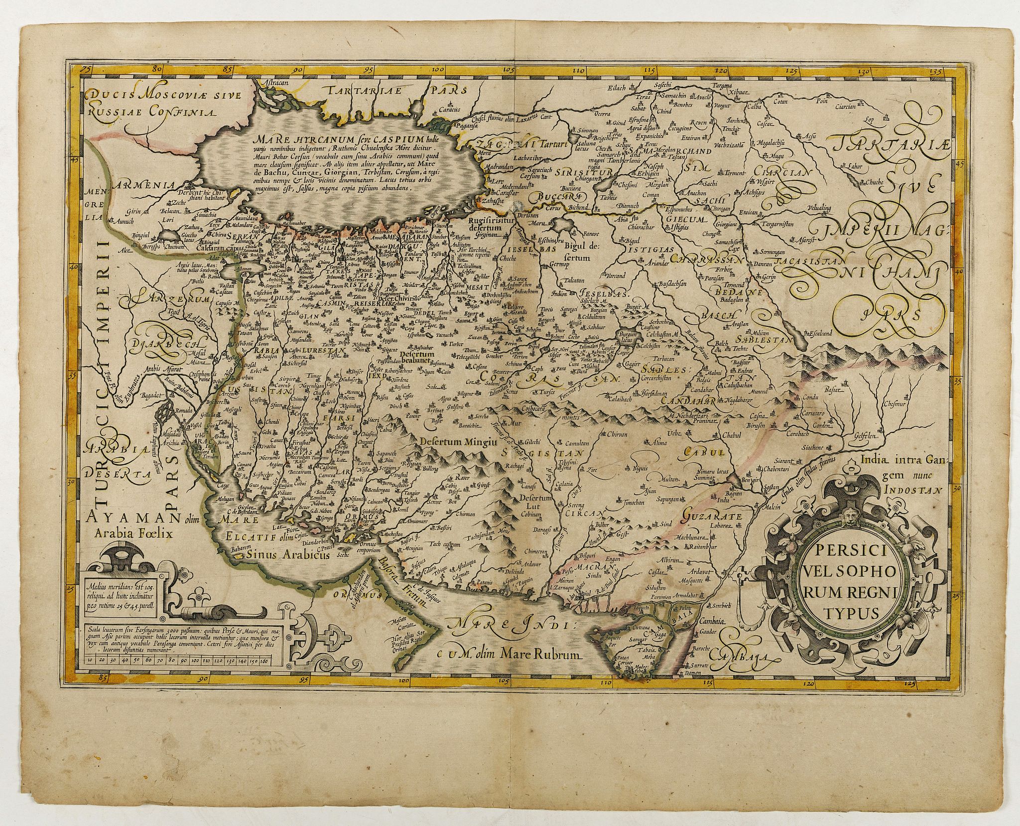 MERCATOR, G / HONDIUS, J., Persici vel sopho rum regni typus., antique map, old maps