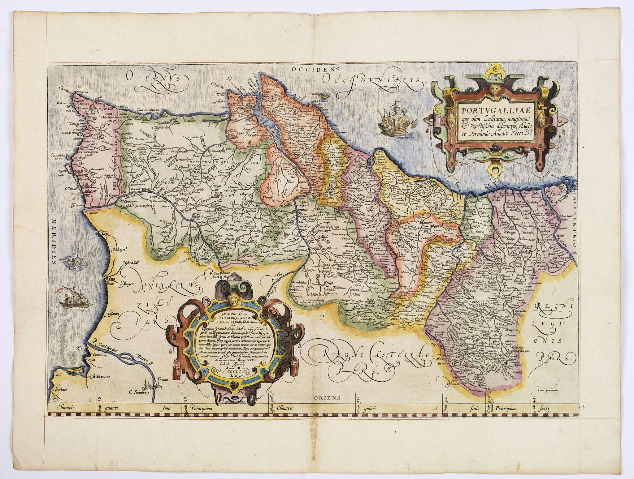 ORTELIUS, A., Portugalliae que olim Lusitania., antique map, old maps