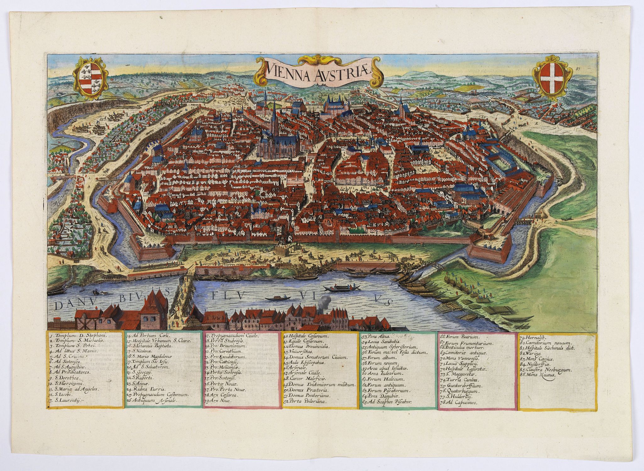 BRAUN,G. / HOGENBERG, F., Vienna Austriae., antique map, old maps