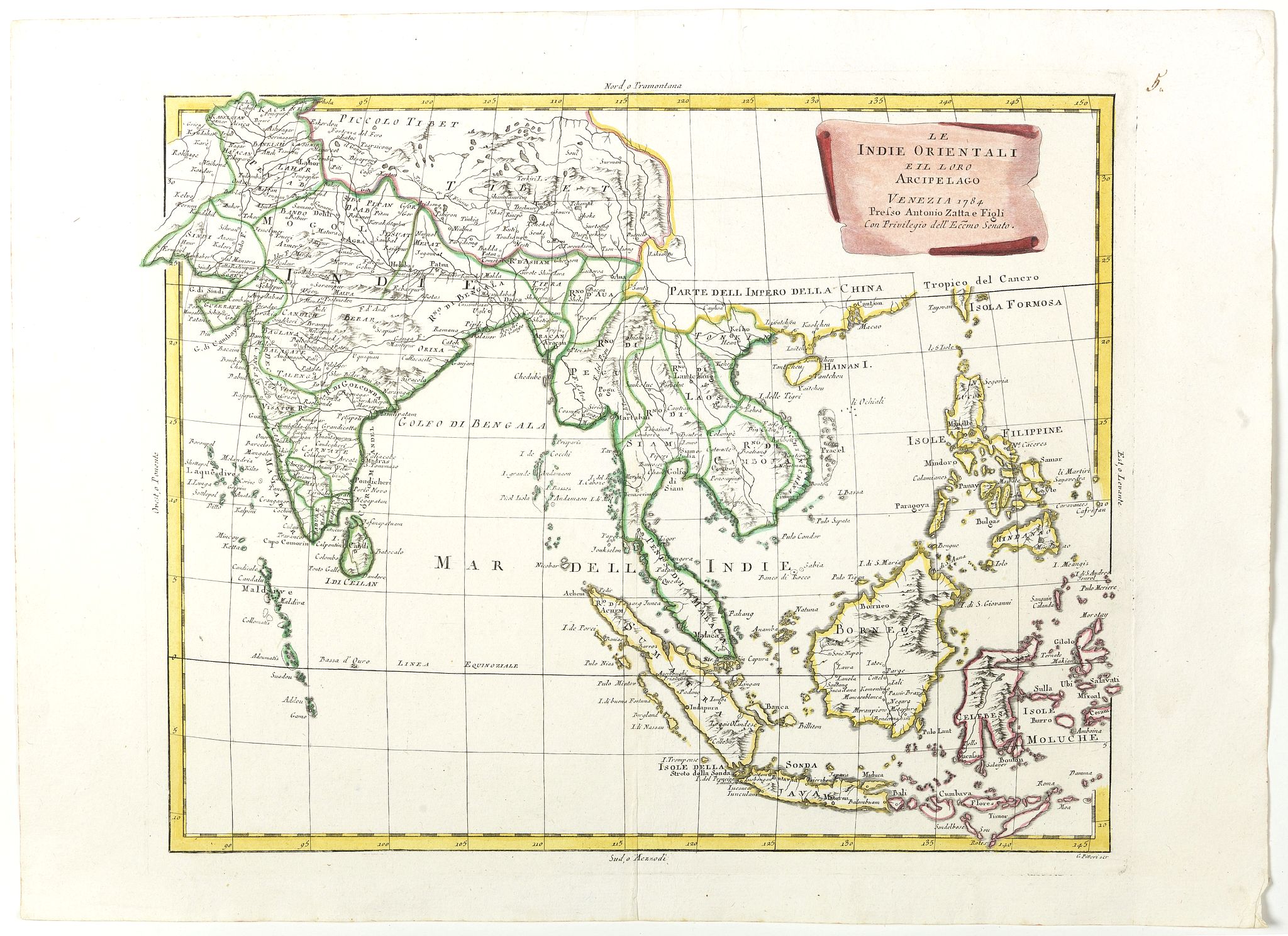 ZATTA, A, Le Indie Orientali E Il Loro Arcipelago . . ., antique map, old maps