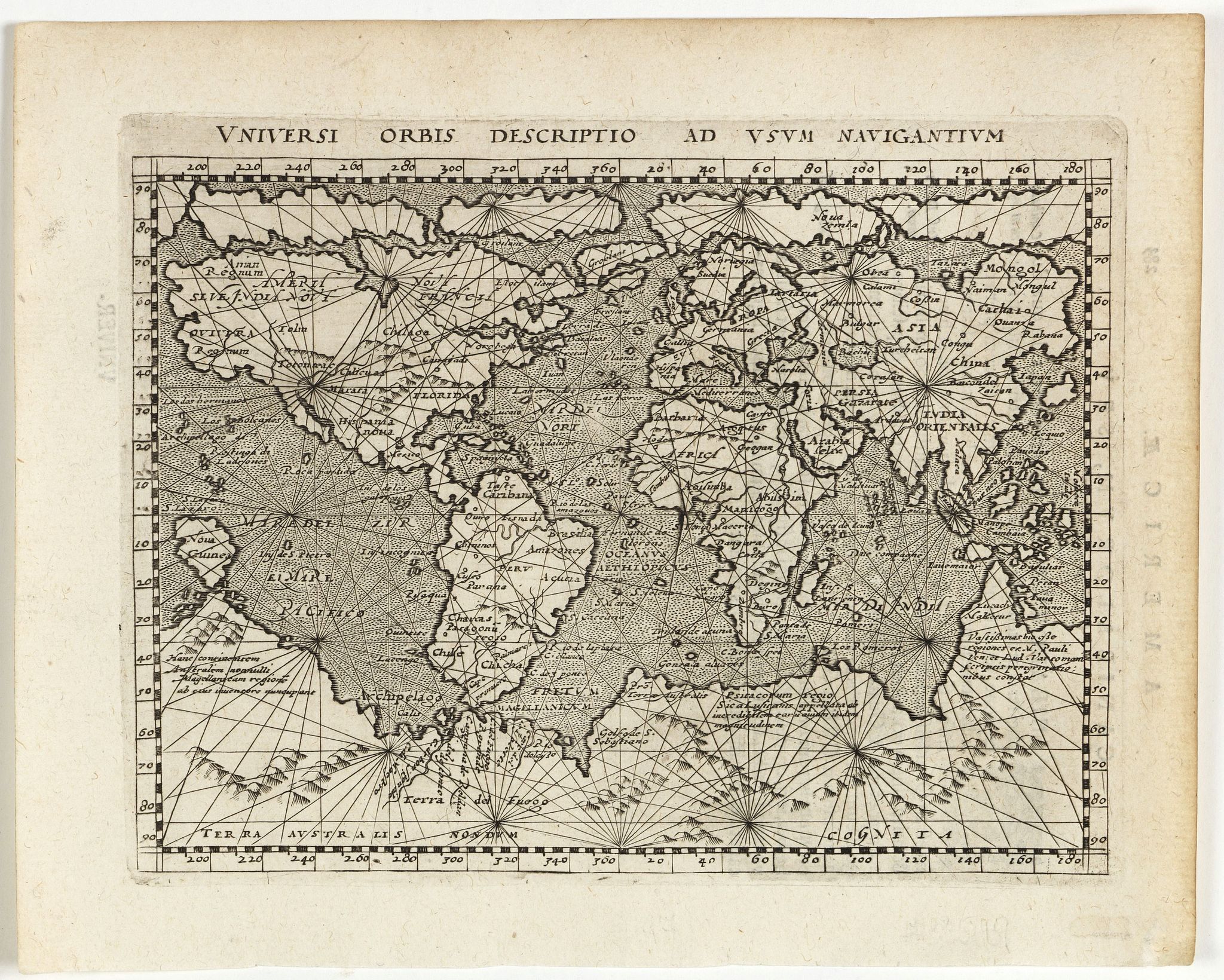 MAGINI, G.A ./ PORRO, G., Universi Orbis Descriptio Ad Usum Navigantium., antique map, old maps