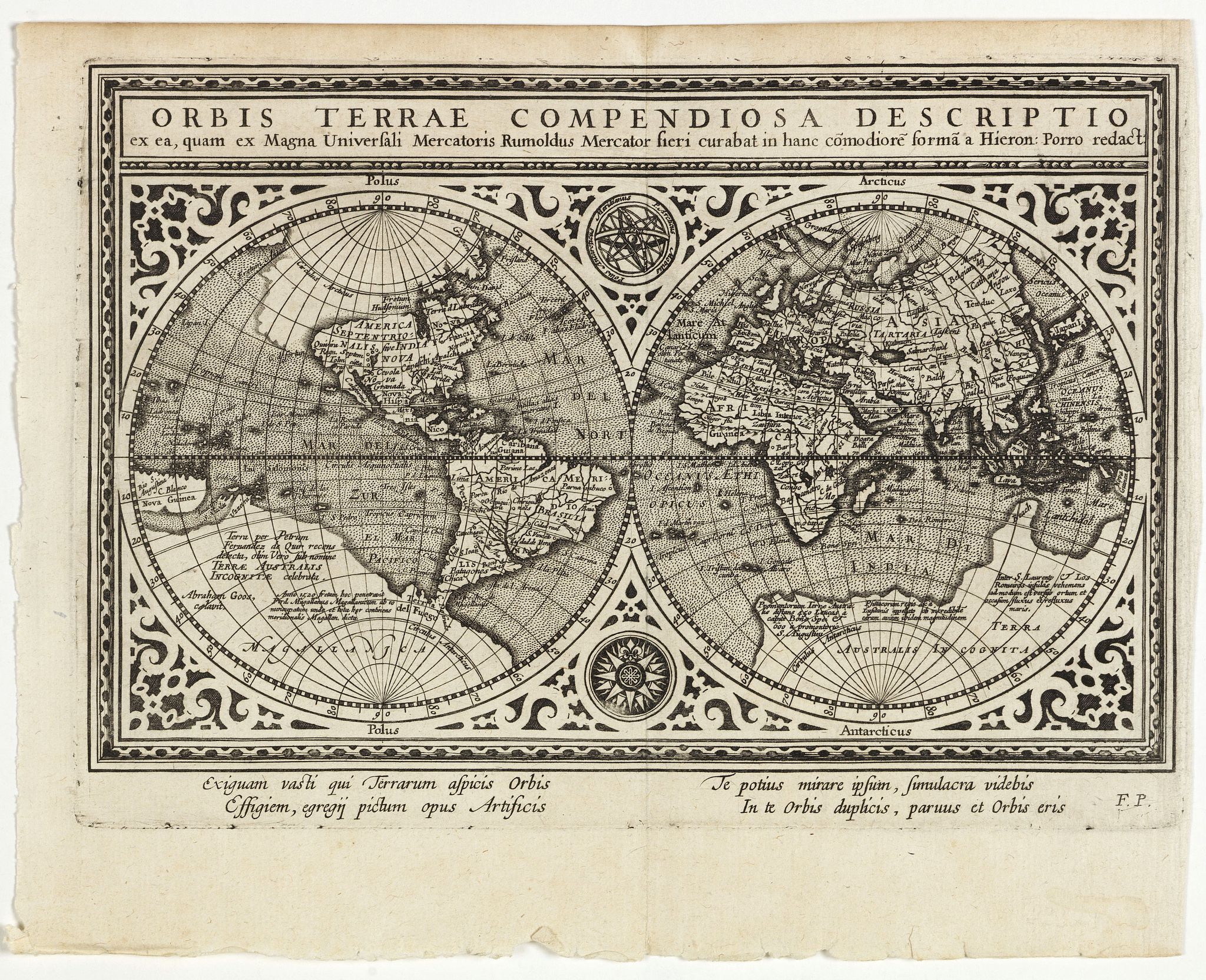 MAGINI, G.A., Orbis Terrae Compendiosa descriptio. . ., antique map, old maps