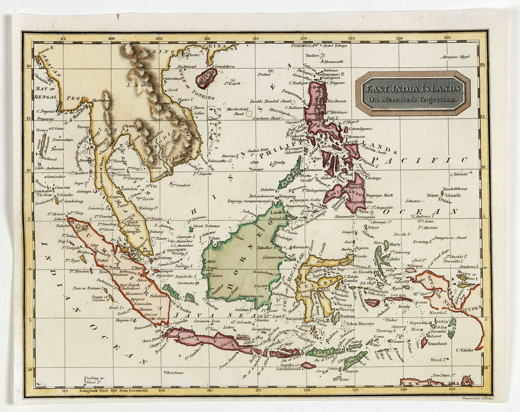 KELLY, Th., East India Islands., antique map, old maps