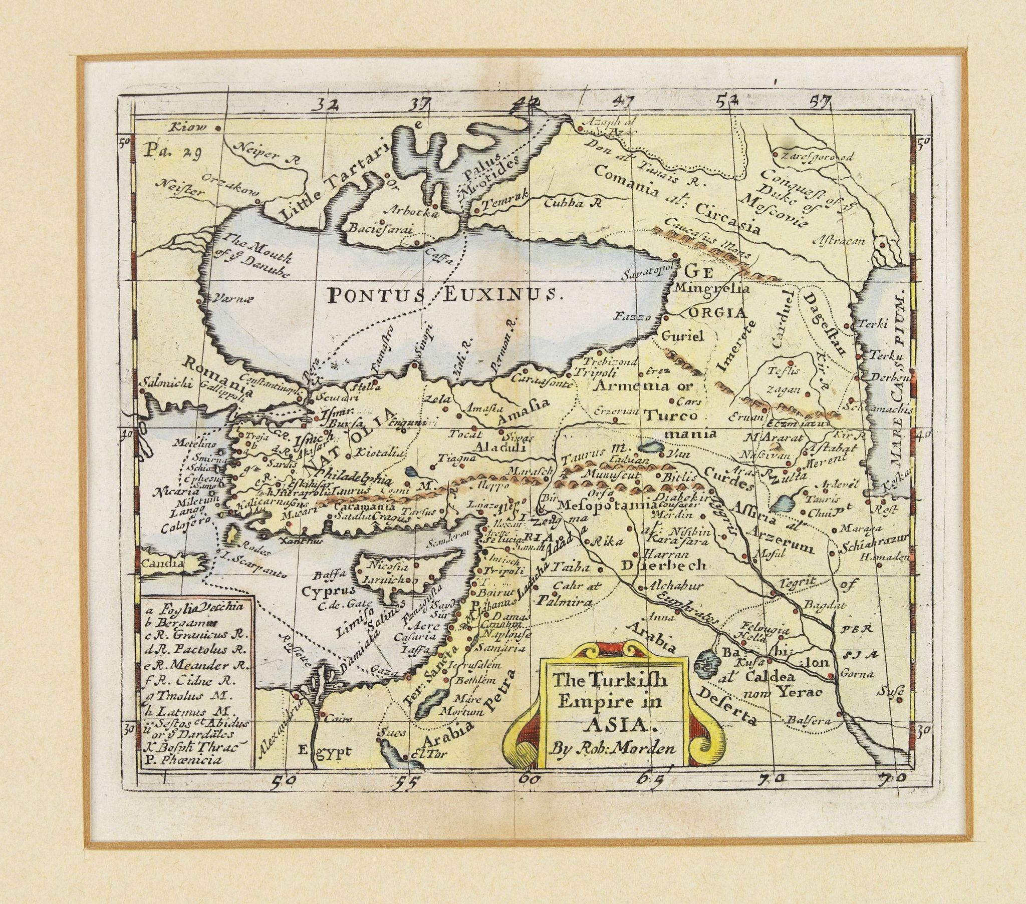 MORDEN, Robert., The Turkish Empire in Asia., antique map, old maps