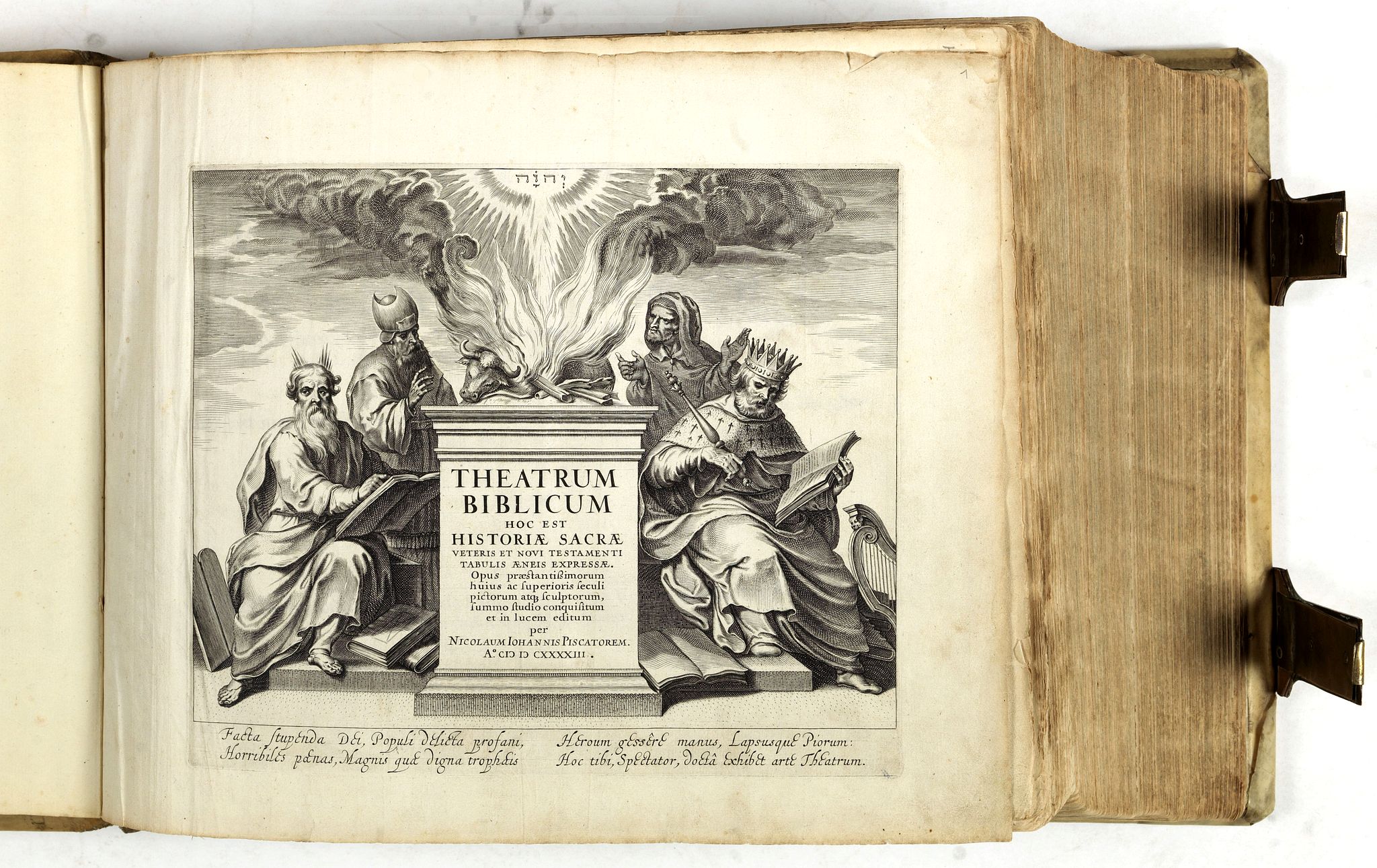 SCHABAELJE, Nicolaus Johannes., Den Grooten Figuer-Bibel. Dat is een afbeeldingh en levendighe vertooningh, van alle de voornaemste historien, leeringen en ghelijckenissen der gantscher Heyliger Schrift, in schoone copere figueren by malkander vergadert en in order ghestelt. . ., antique map, old maps