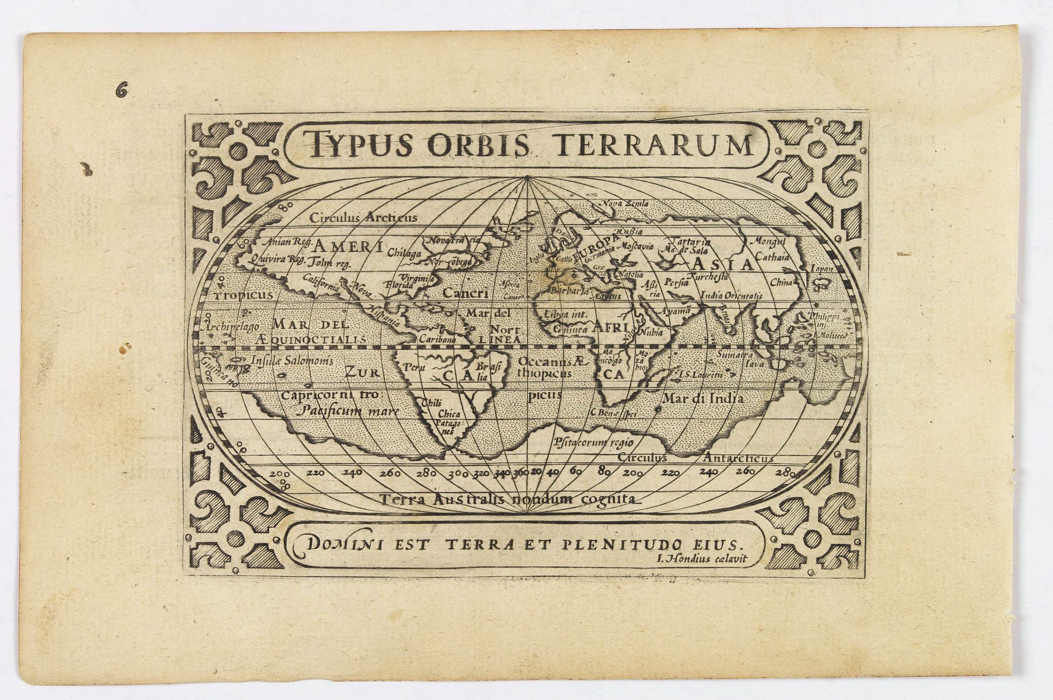 LANGENES, B. / BERTIUS, P., Typus Orbis Terrarum., antique map, old maps