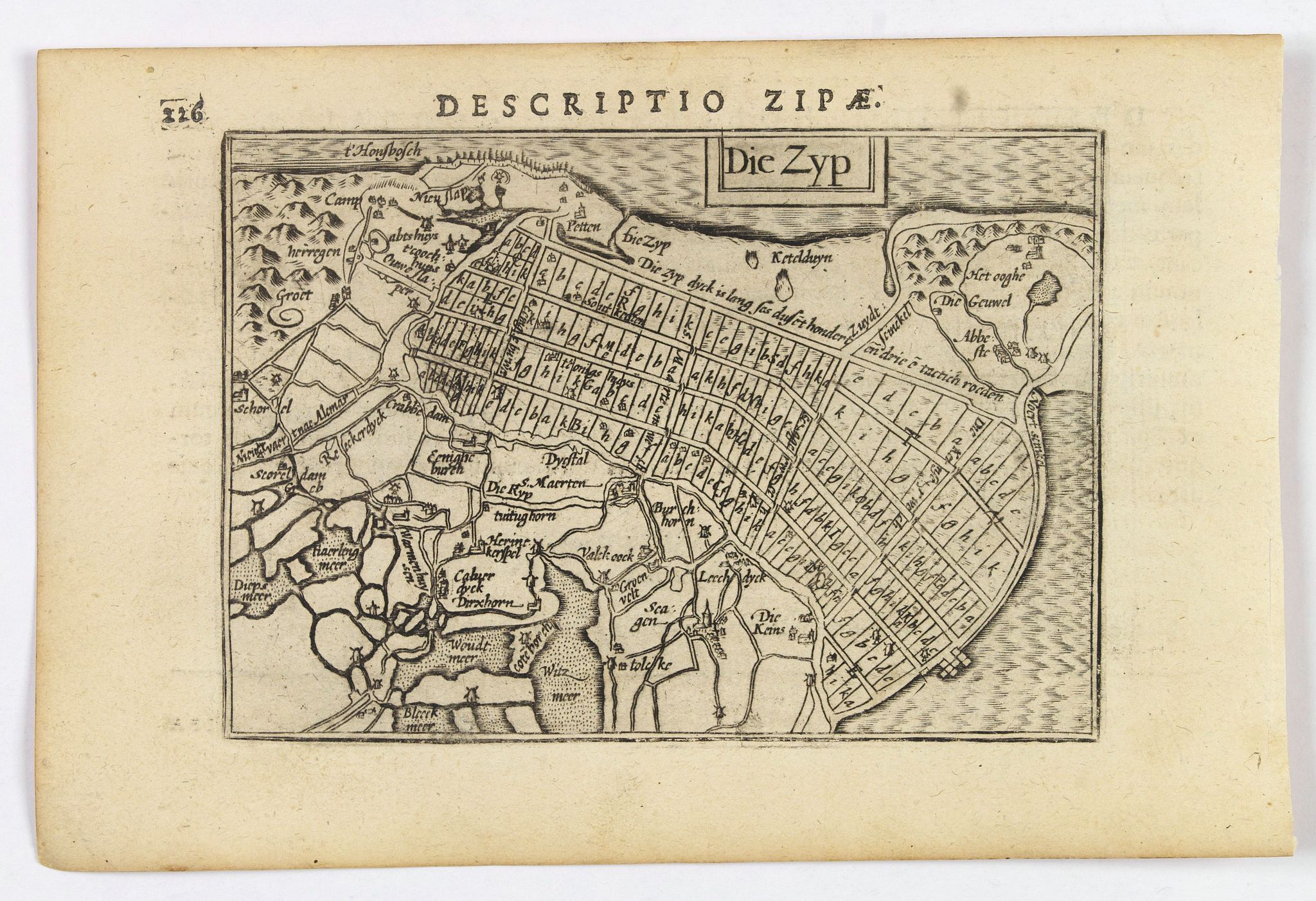 LANGENES, B. / BERTIUS, P., Die Zyp., antique map, old maps