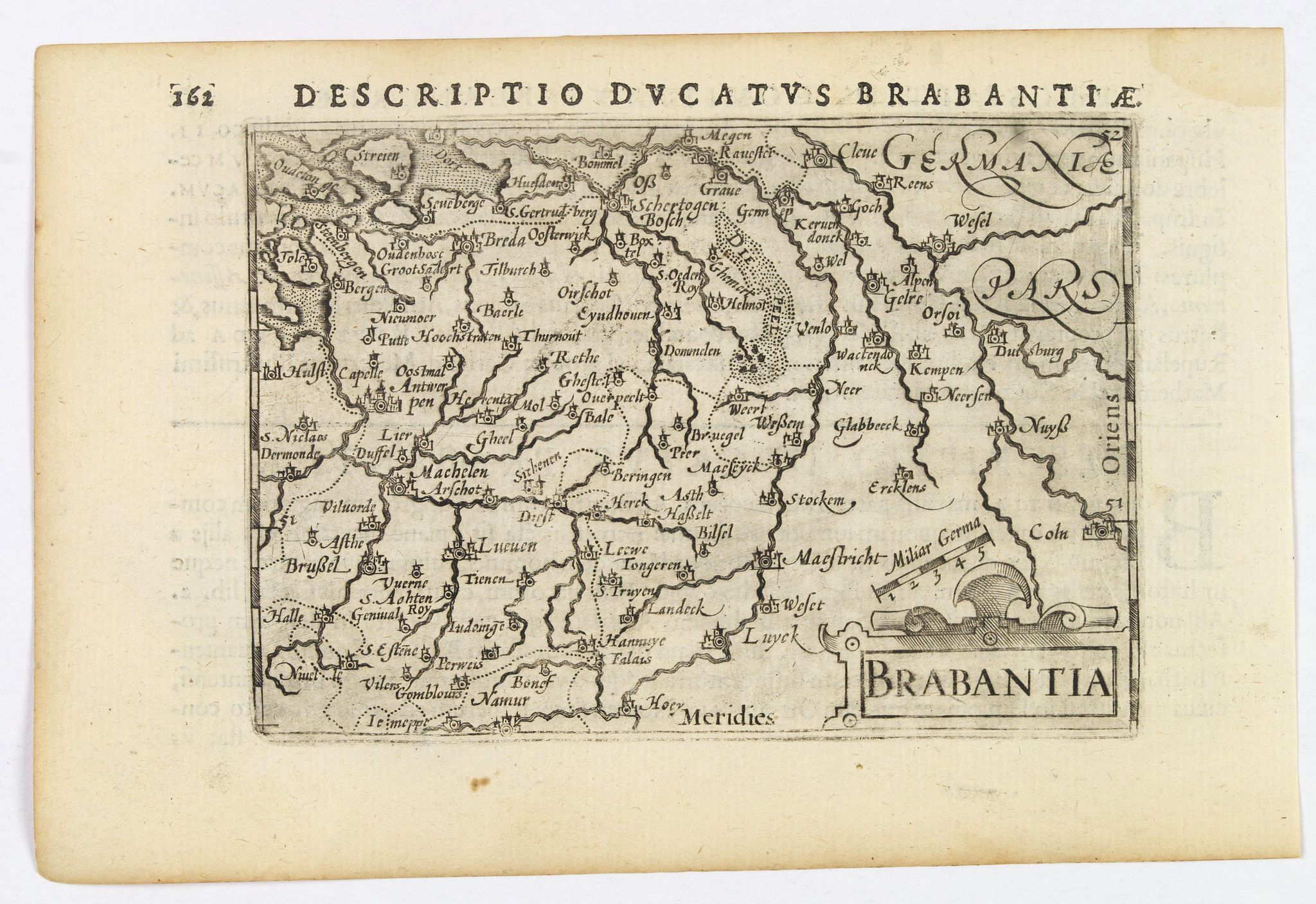 LANGENES, B. / BERTIUS, P., Brabantia., antique map, old maps