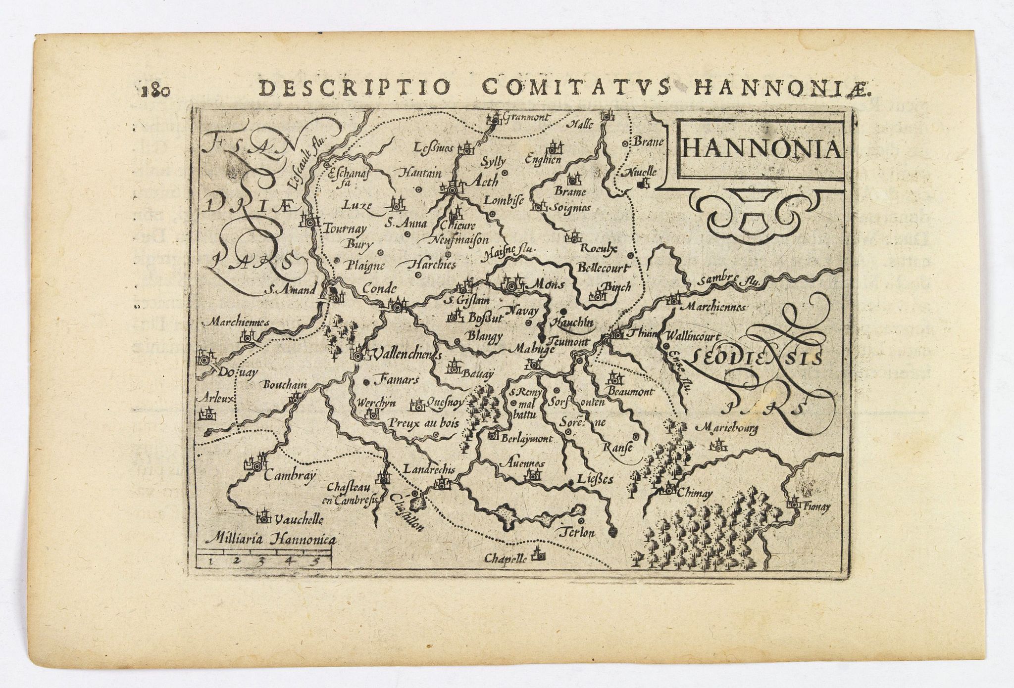 LANGENES, B. / BERTIUS, P., Hannonia., antique map, old maps