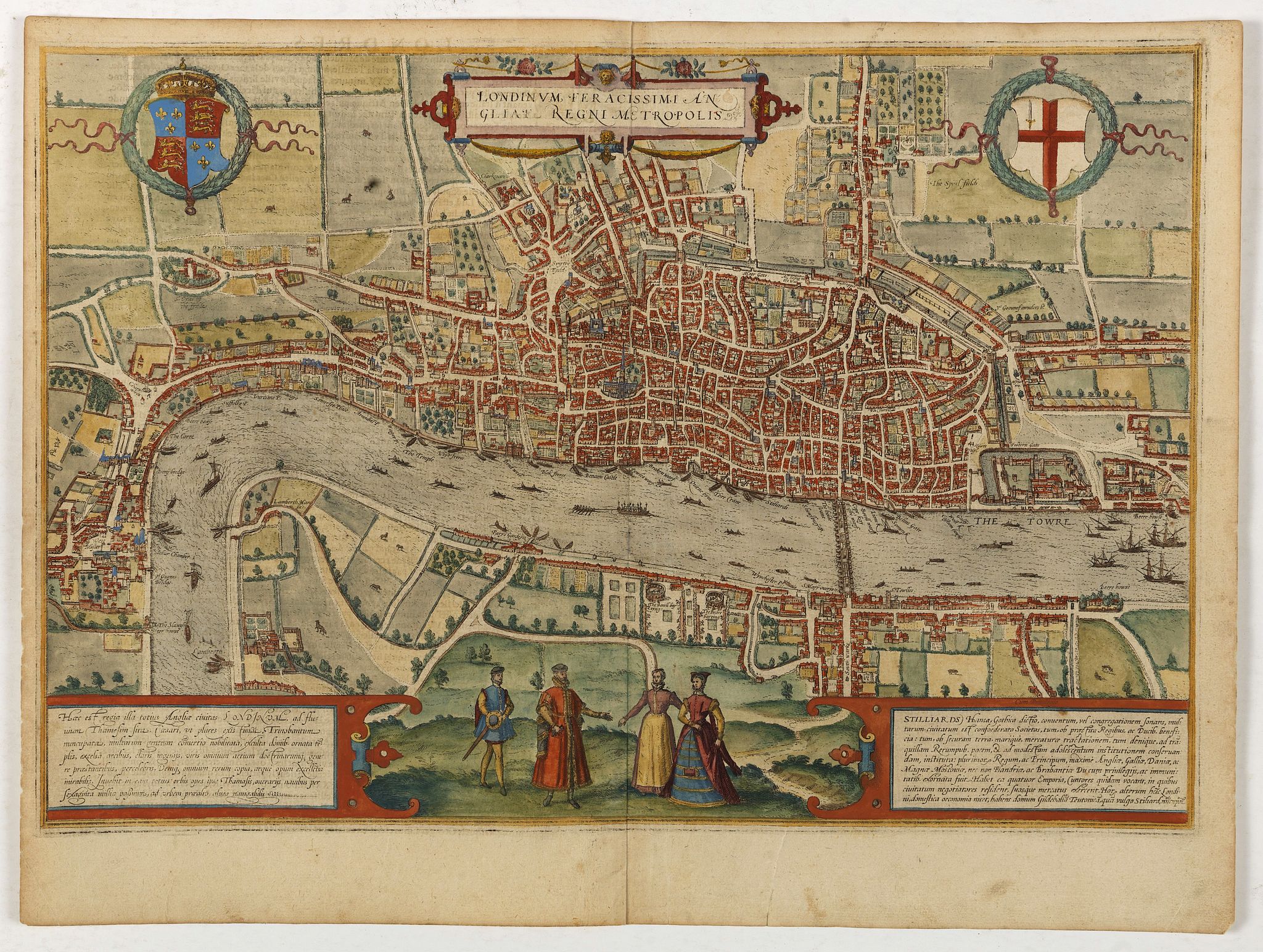 BRAUN,G. / HOGENBERG, F., Londinum Feracissimi Angliae Regni Metropolis., antique map, old maps