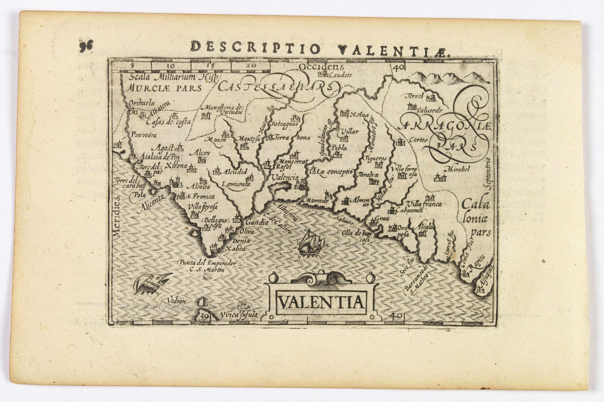 LANGENES, B. / BERTIUS, P., Valentia., antique map, old maps