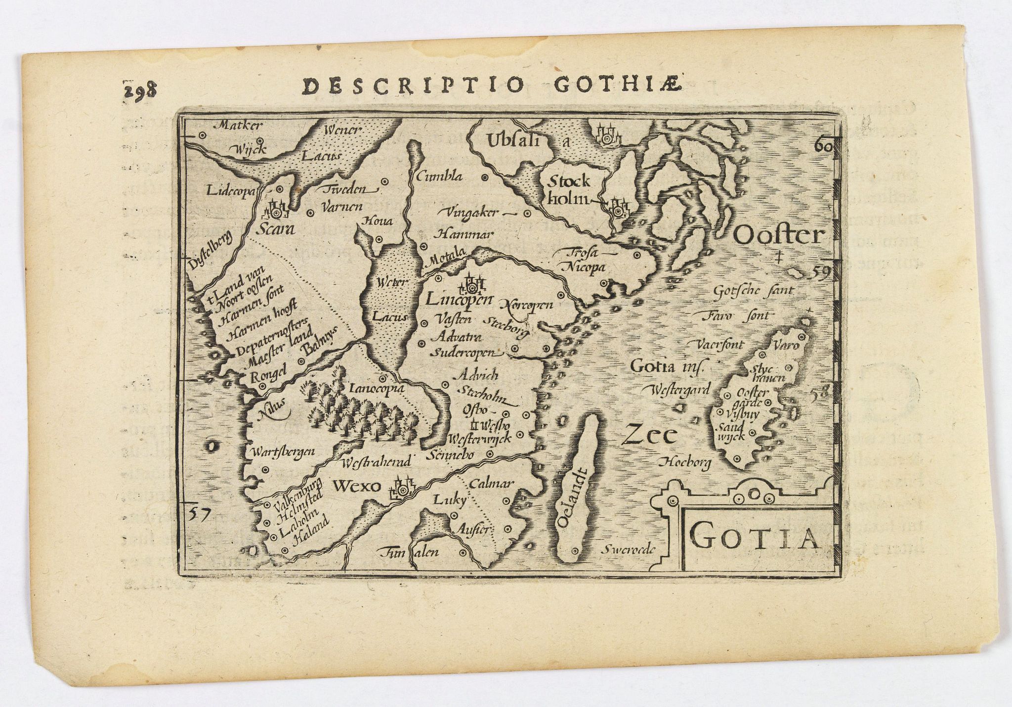 LANGENES, B. / BERTIUS, P., Gotia., antique map, old maps