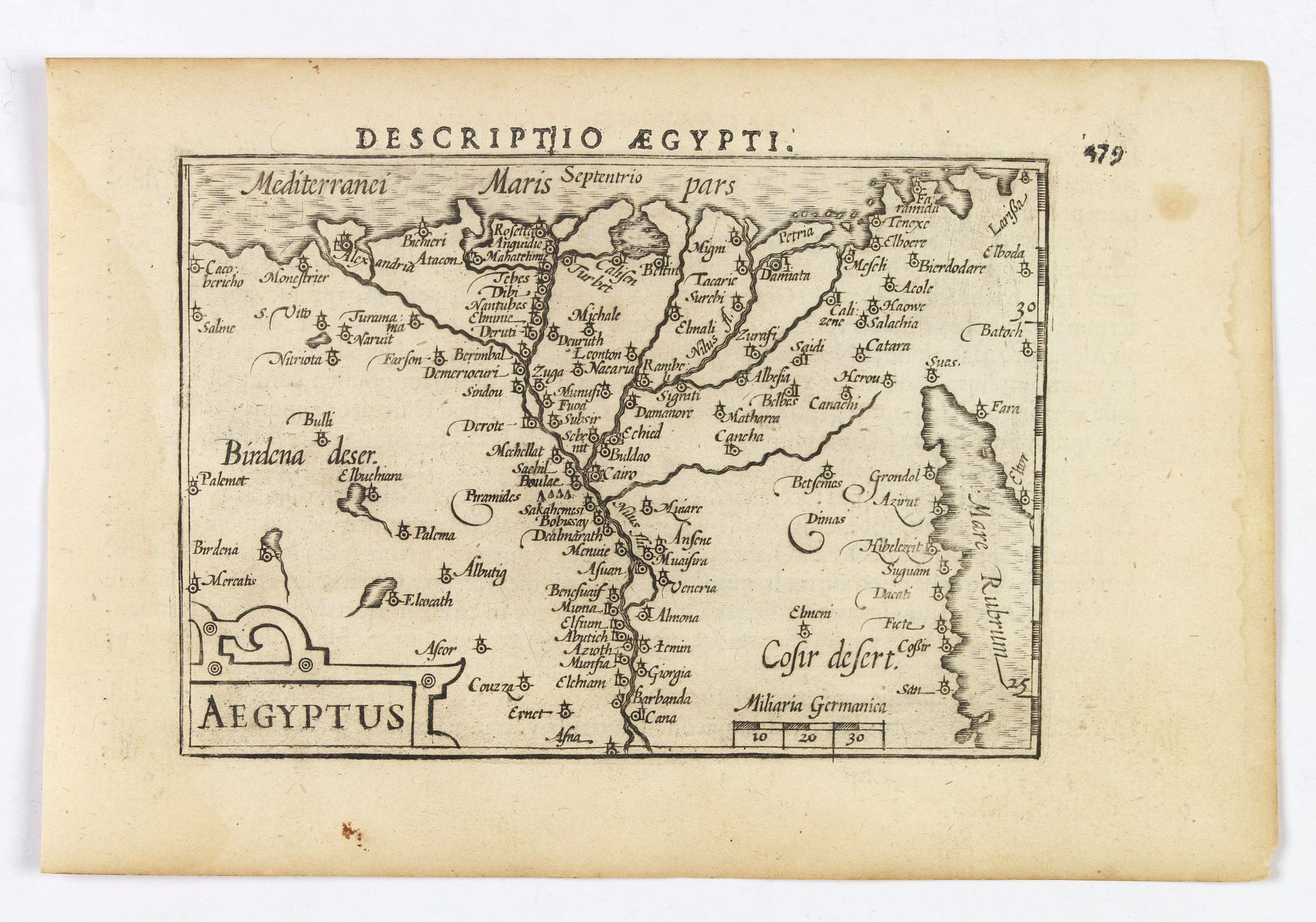 LANGENES, B. / BERTIUS, P., Aegyptus., antique map, old maps