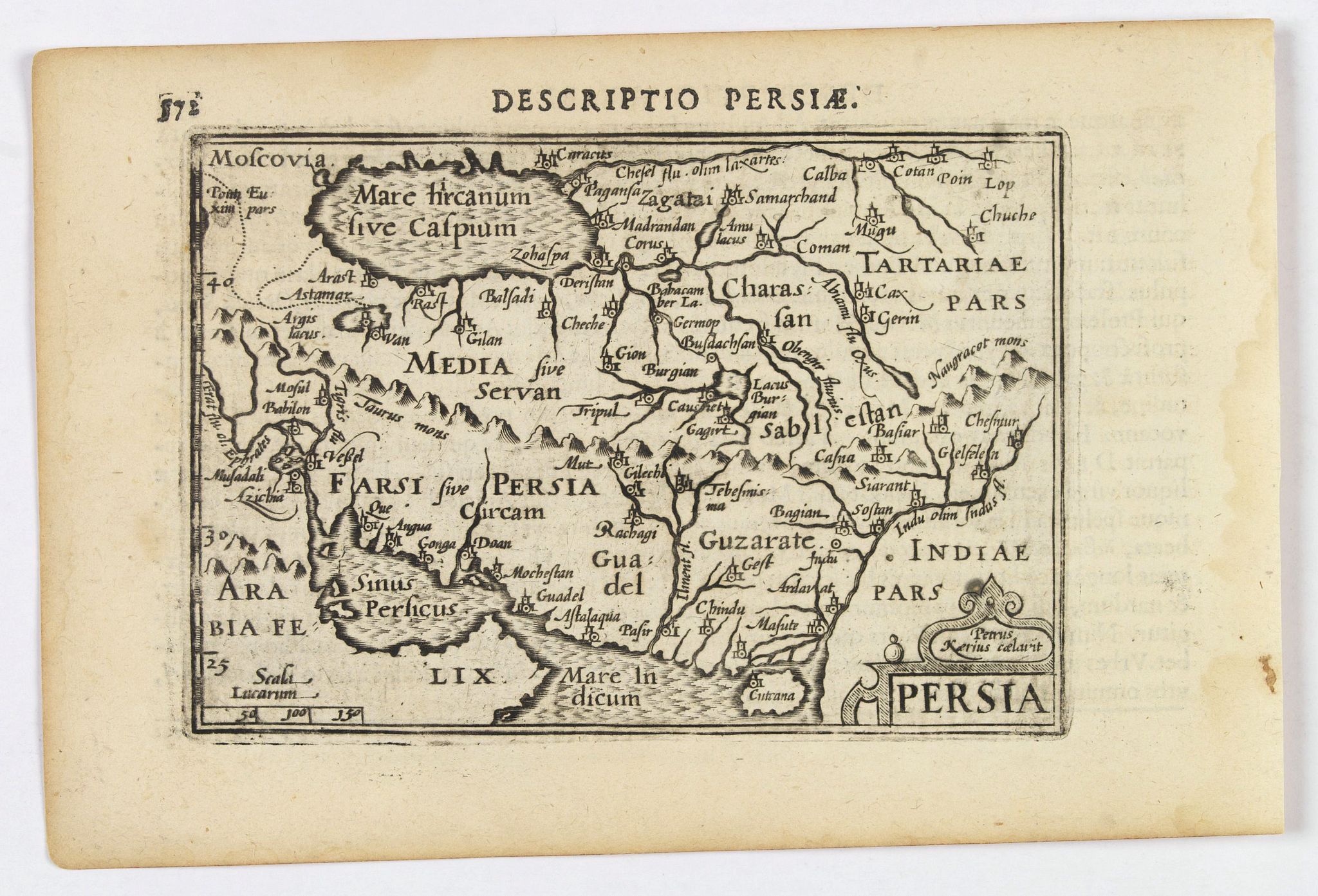 LANGENES, B. / BERTIUS, P., Persia., antique map, old maps