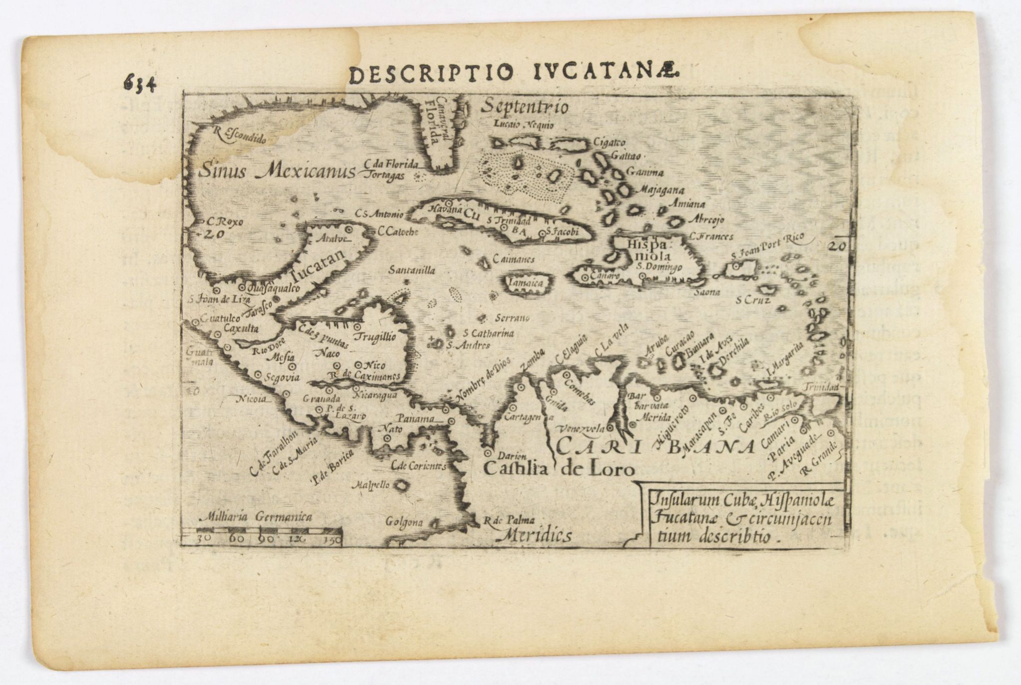 LANGENES, B. / BERTIUS, P., Descriptio Iucatana., antique map, old maps