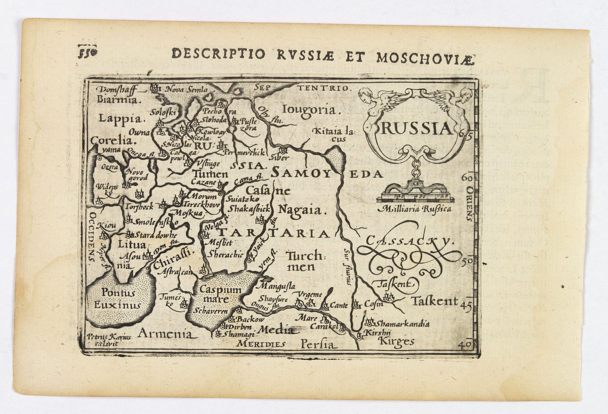 LANGENES, B. / BERTIUS, P., Russia., antique map, old maps
