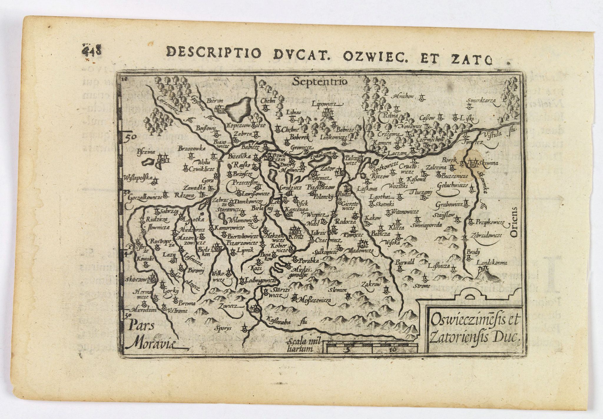 LANGENES, B. / BERTIUS, P., Descriptio Ducat. Ozwiec. et Zato., antique map, old maps