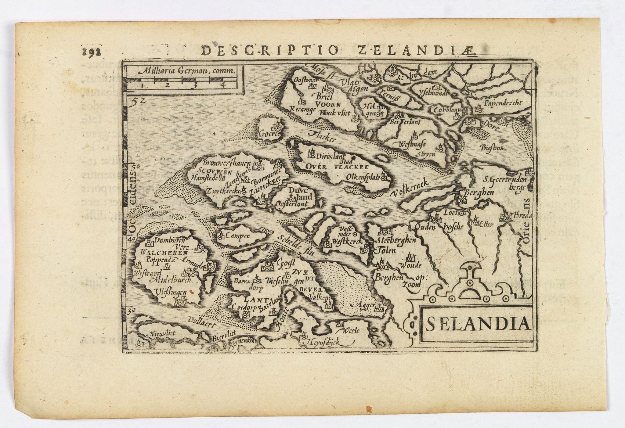 LANGENES, B. / BERTIUS, P., Selandia., antique map, old maps