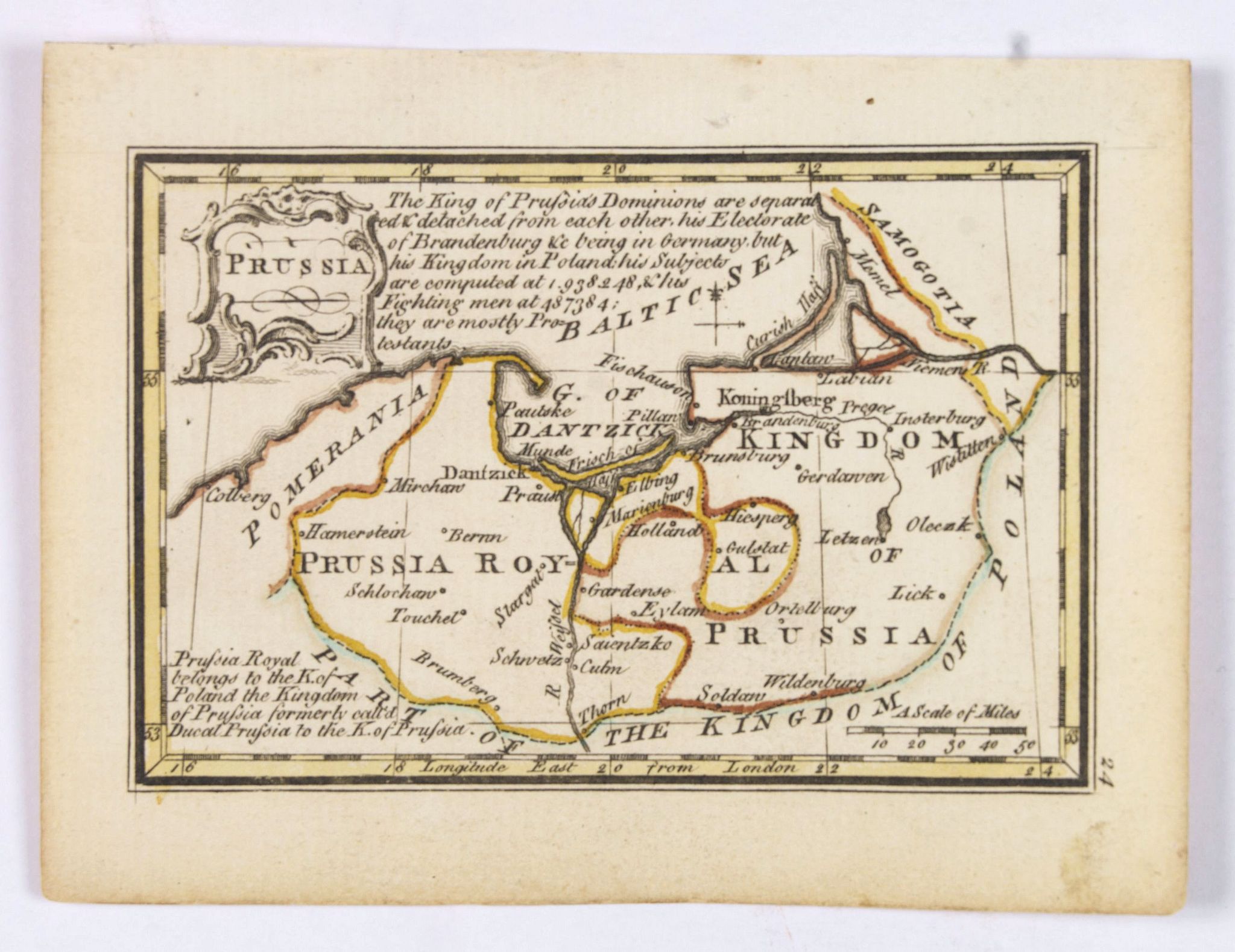 GIBSON, J., Prussia., antique map, old maps