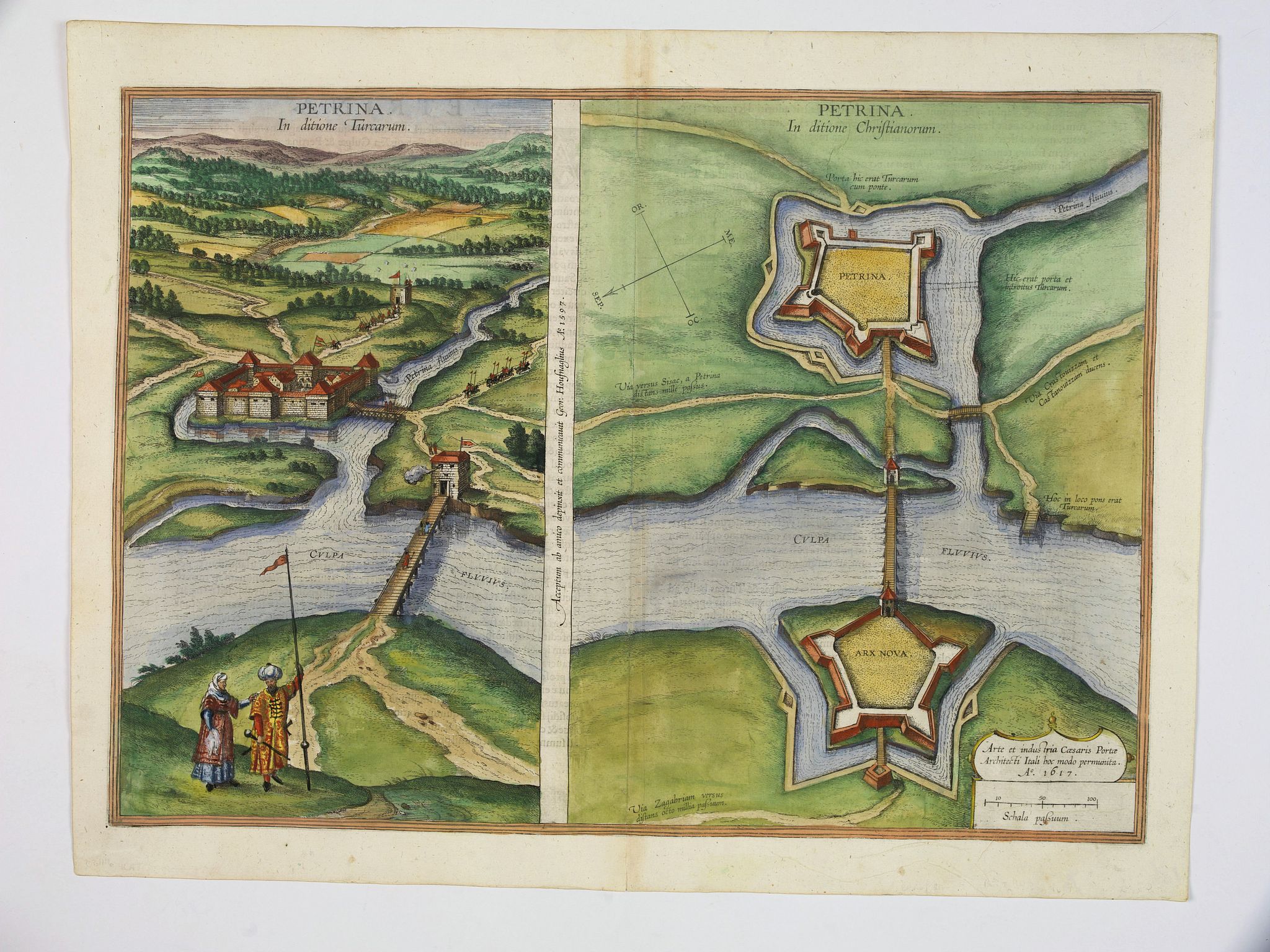 BRAUN,G. / HOGENBERG, F., Petrina., antique map, old maps