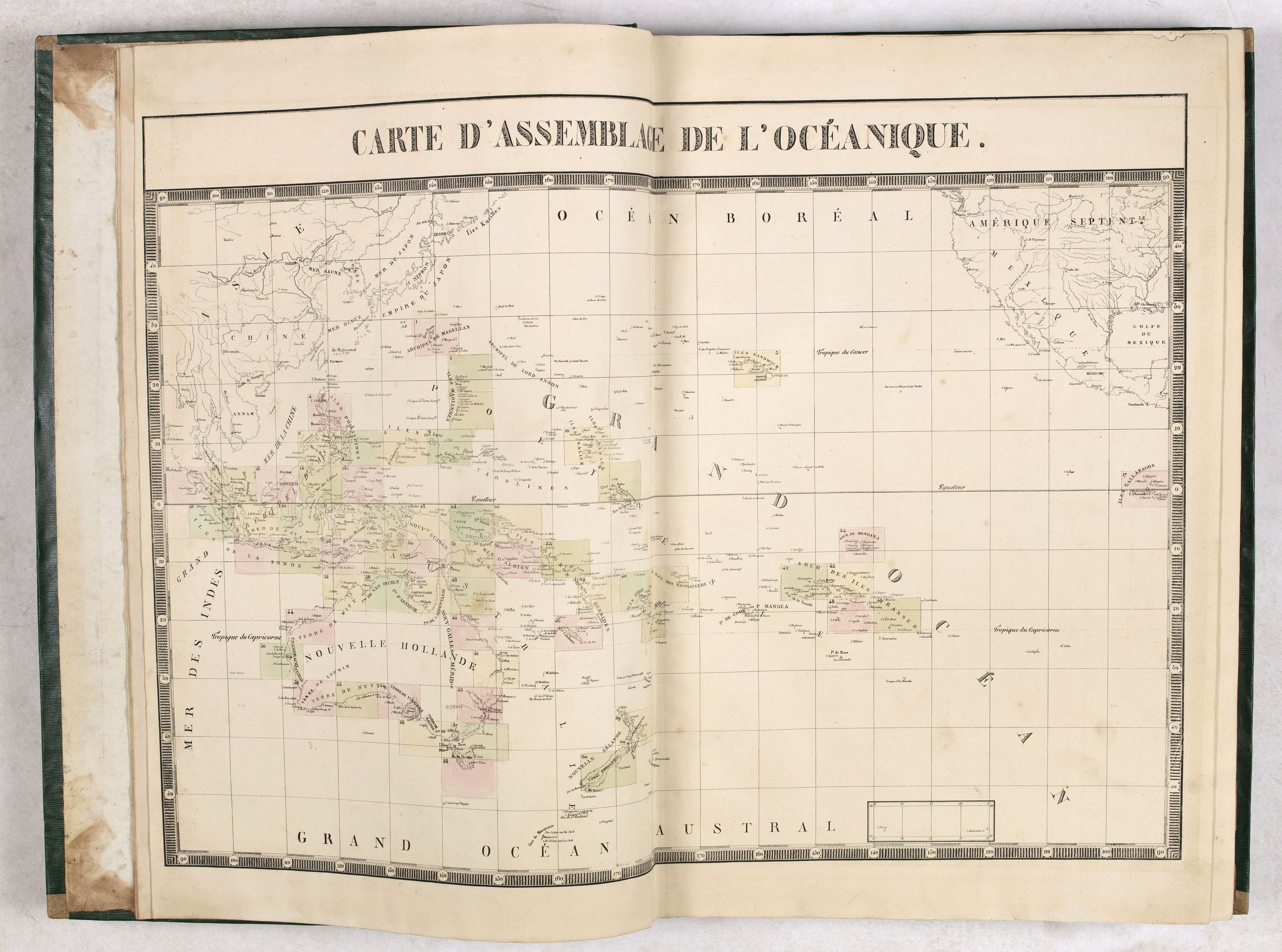 VANDERMAELEN, Ph., Atlas Universel de Géographie. Sixième partie - Océanique., antique map, old maps