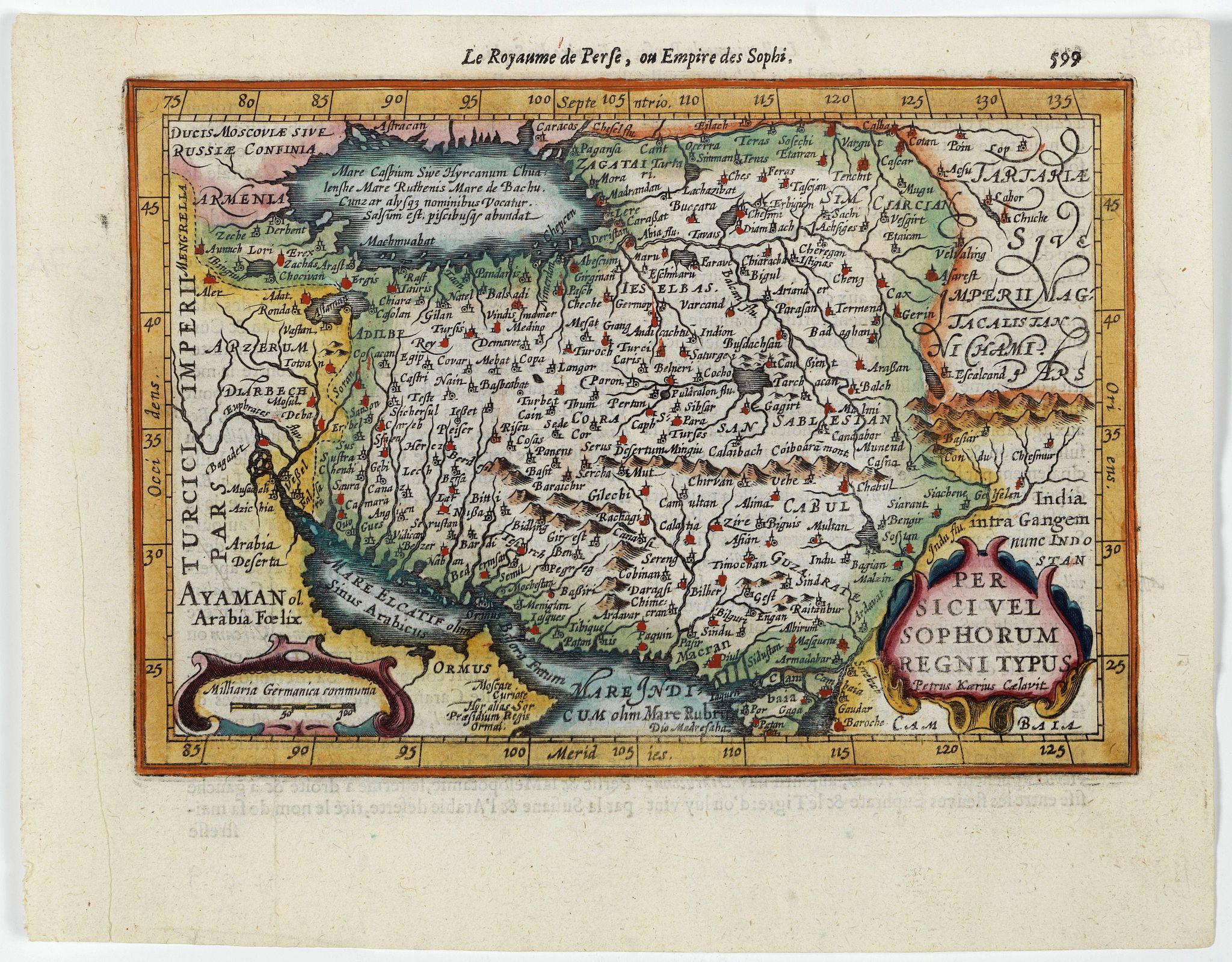 MERCATOR, G. / JANSSONIUS, J., Persici vel Sophorum Regni Typus., antique map, old maps