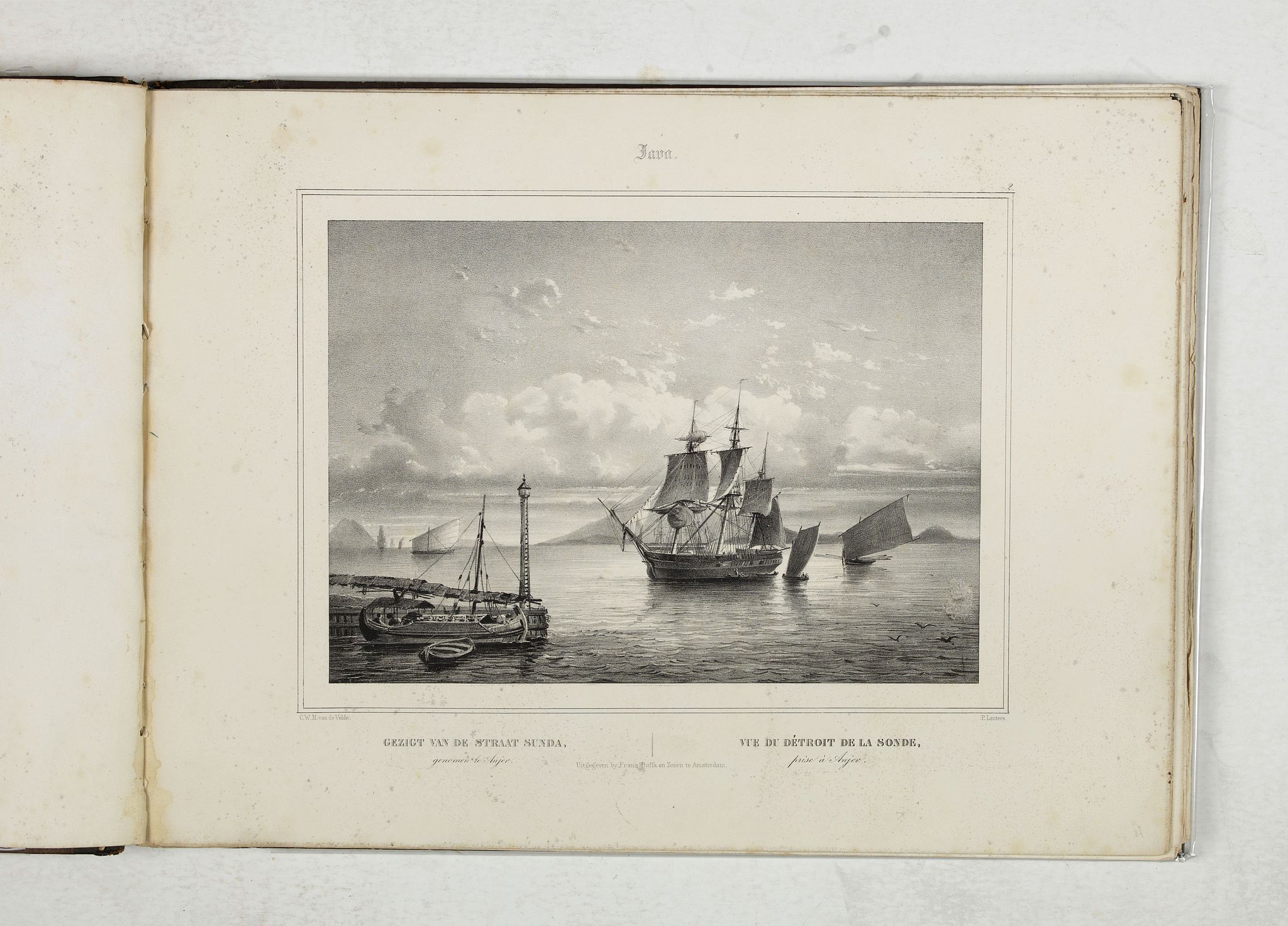 VAN DE VELDE, C.W.M., Gezigten uit Neerlands Indie, naar de natuur getekend en beschreven., antique map, old maps