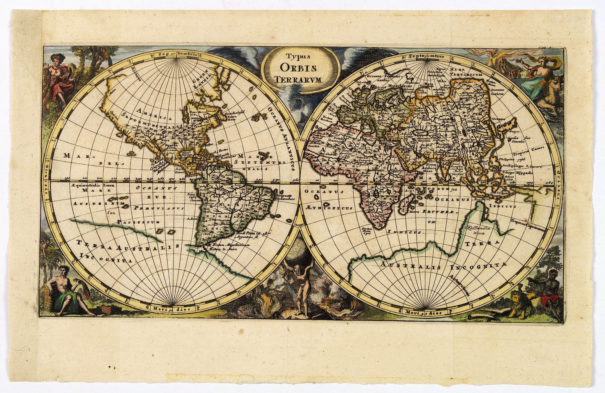 CLUVERIUS, P, Typus Orbis Terrarum., antique map, old maps