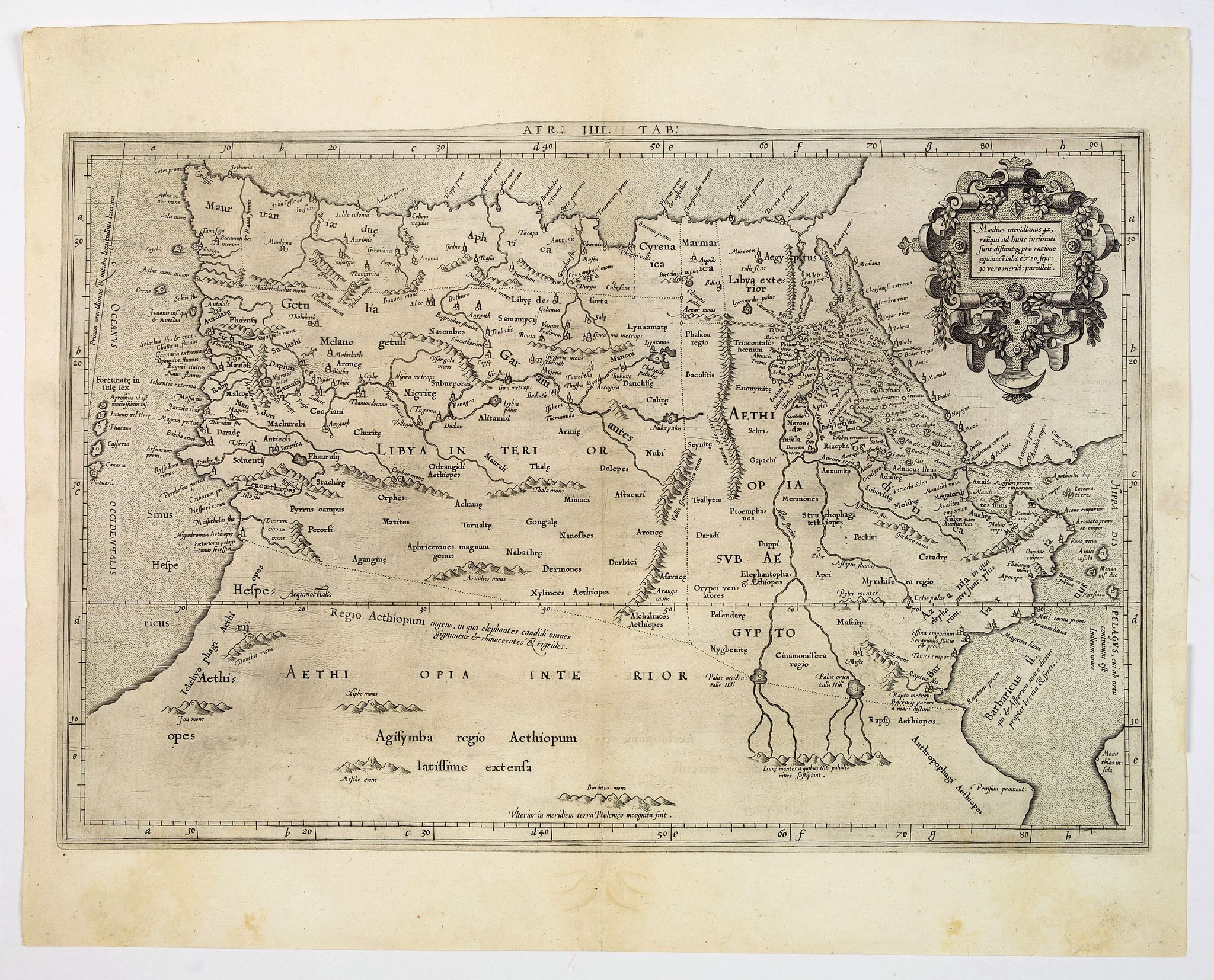 MERCATOR,G./ PTLOEMY, C., Africae Tabula Quarta. . ., antique map, old maps