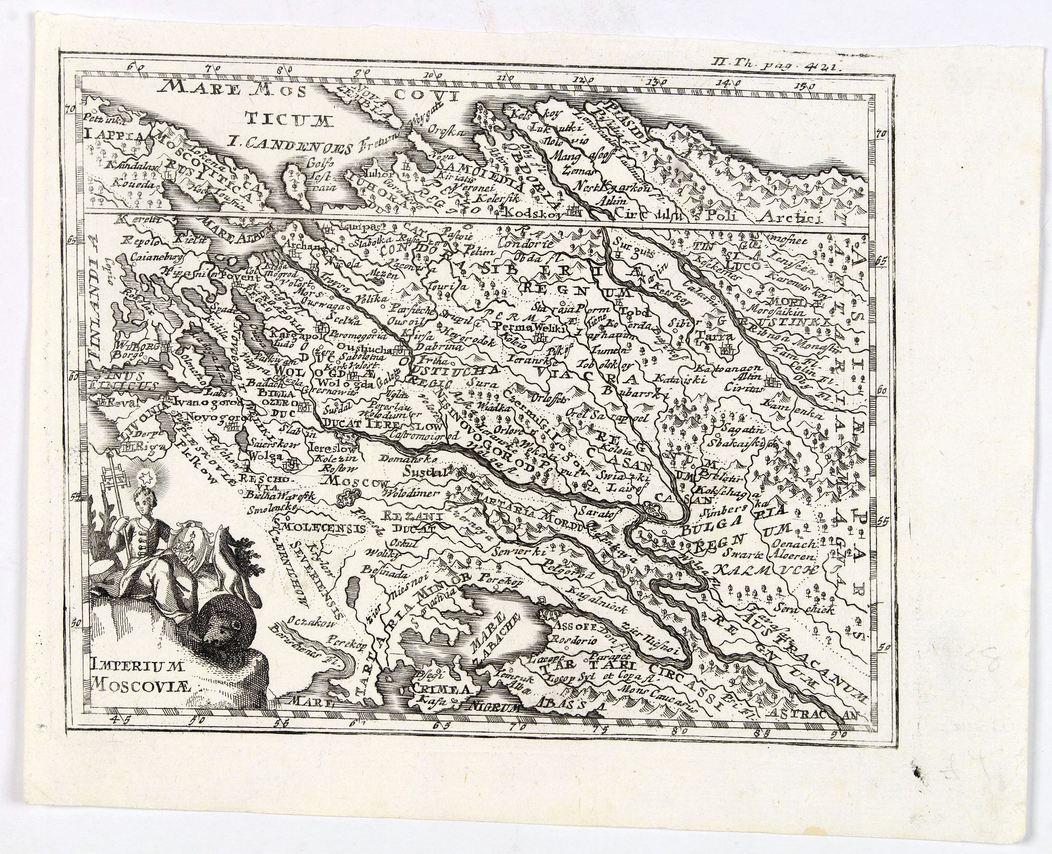 ZURNER, A.F., Imperium Moscoviae., antique map, old maps