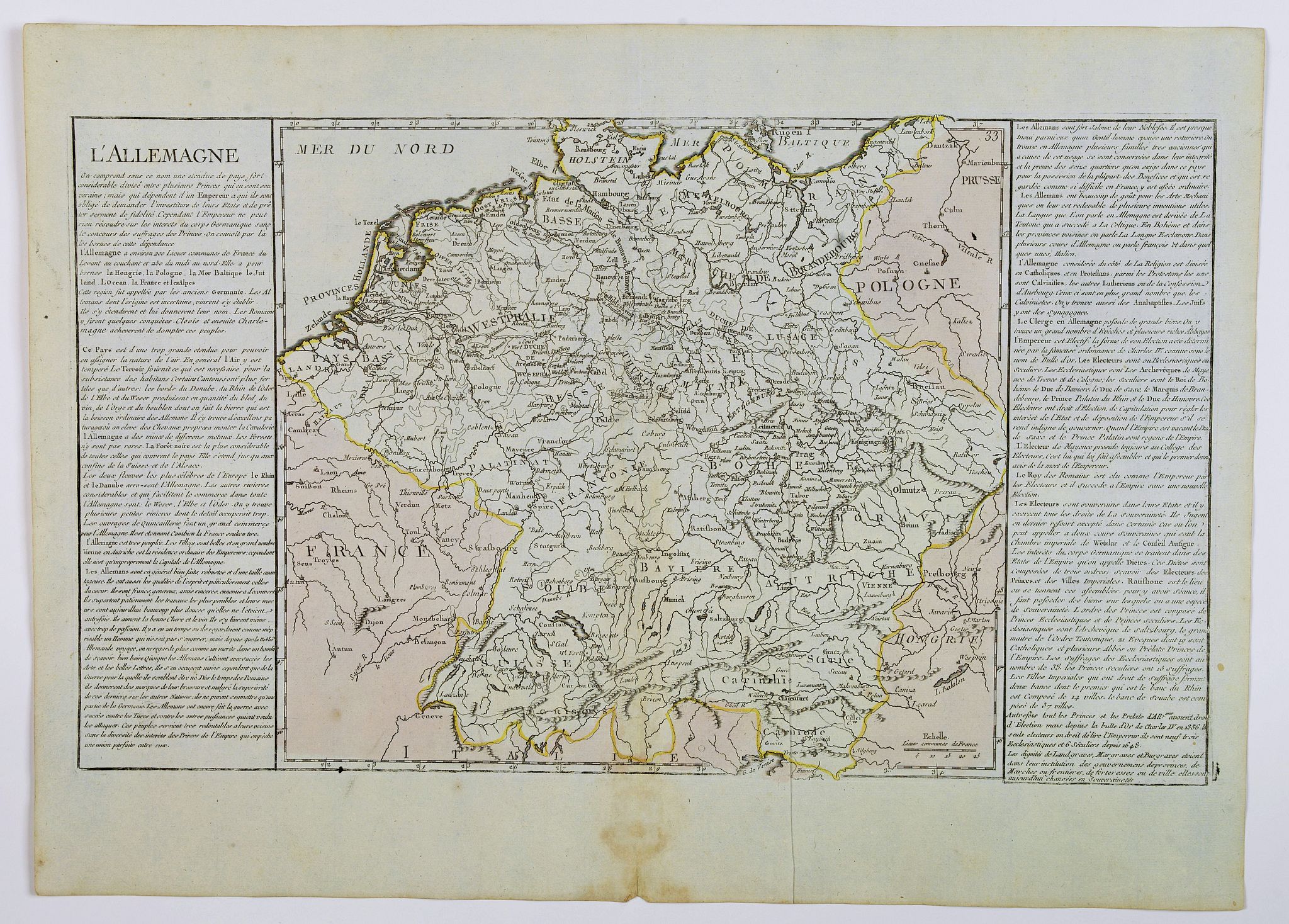 ANONYMOUS., L'Allemagne., antique map, old maps