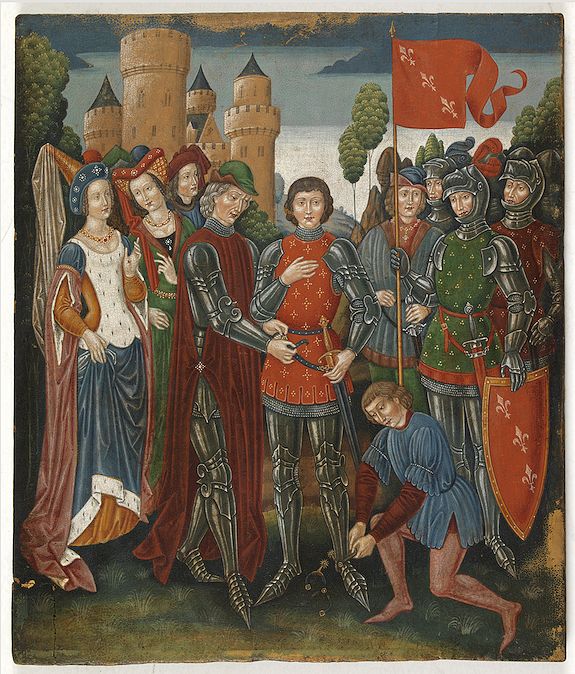 Old map by SPANISH FORGER or follower - Joan of Arc.