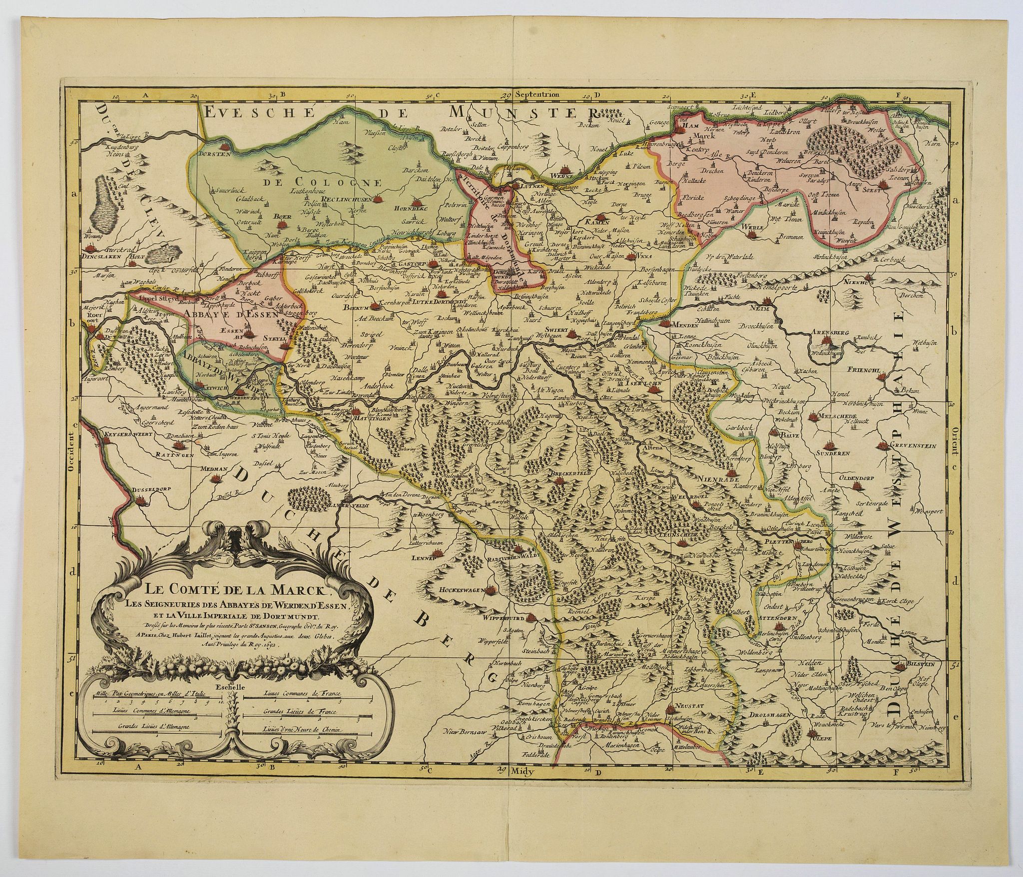 JAILLOT, H. / MORTIER, P., Le Comte de la Marck. . ., antique map, old maps