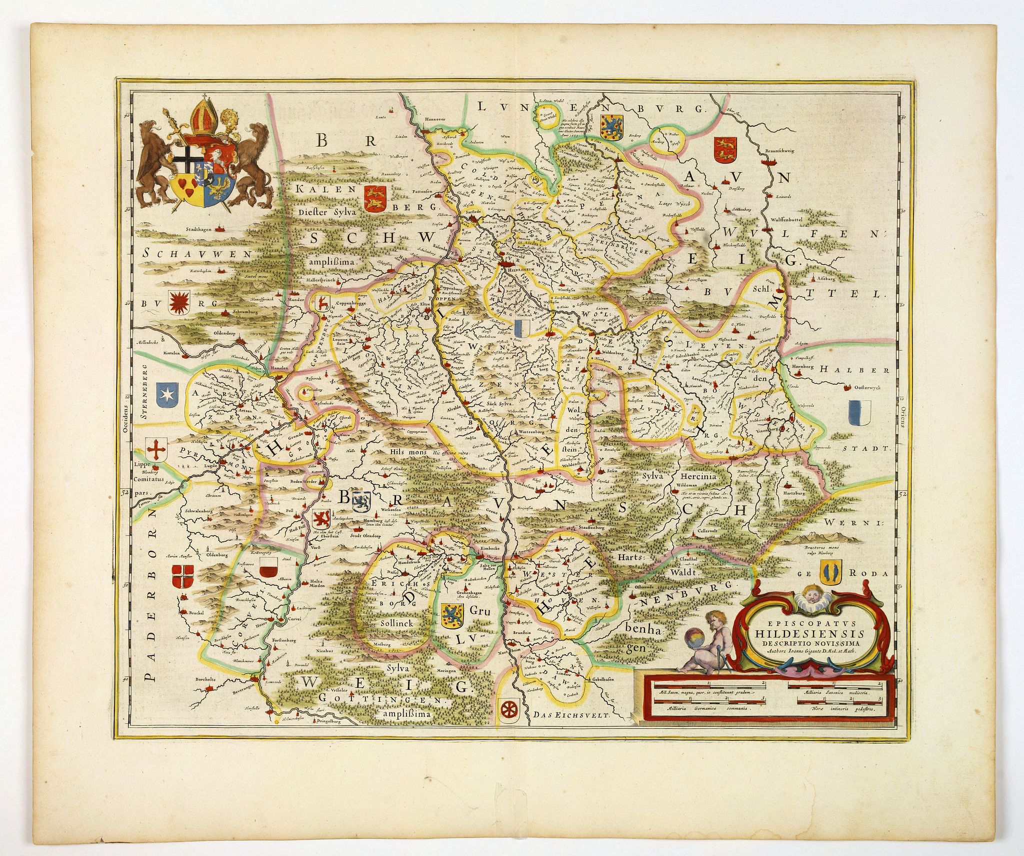 BLAEU, J., Episcopatus Hildesiensis descriptio novissima., antique map, old maps