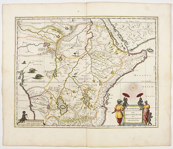 BLAEU, W., Aethiopia Superior vel Interior vulgo Abissinorum., antique map, old maps