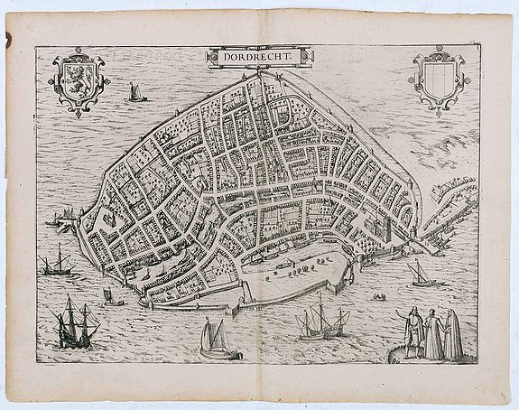 BRAUN,G. / HOGENBERG, F., Dordrecht., antique map, old maps