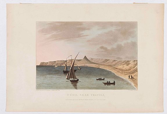 ORME, E., Déde, near Tripoli., antique map, old maps