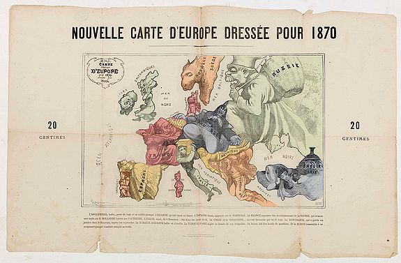 HADOL., Nouvelle Carte d'Europe dressée pour 1870., antique map, old maps