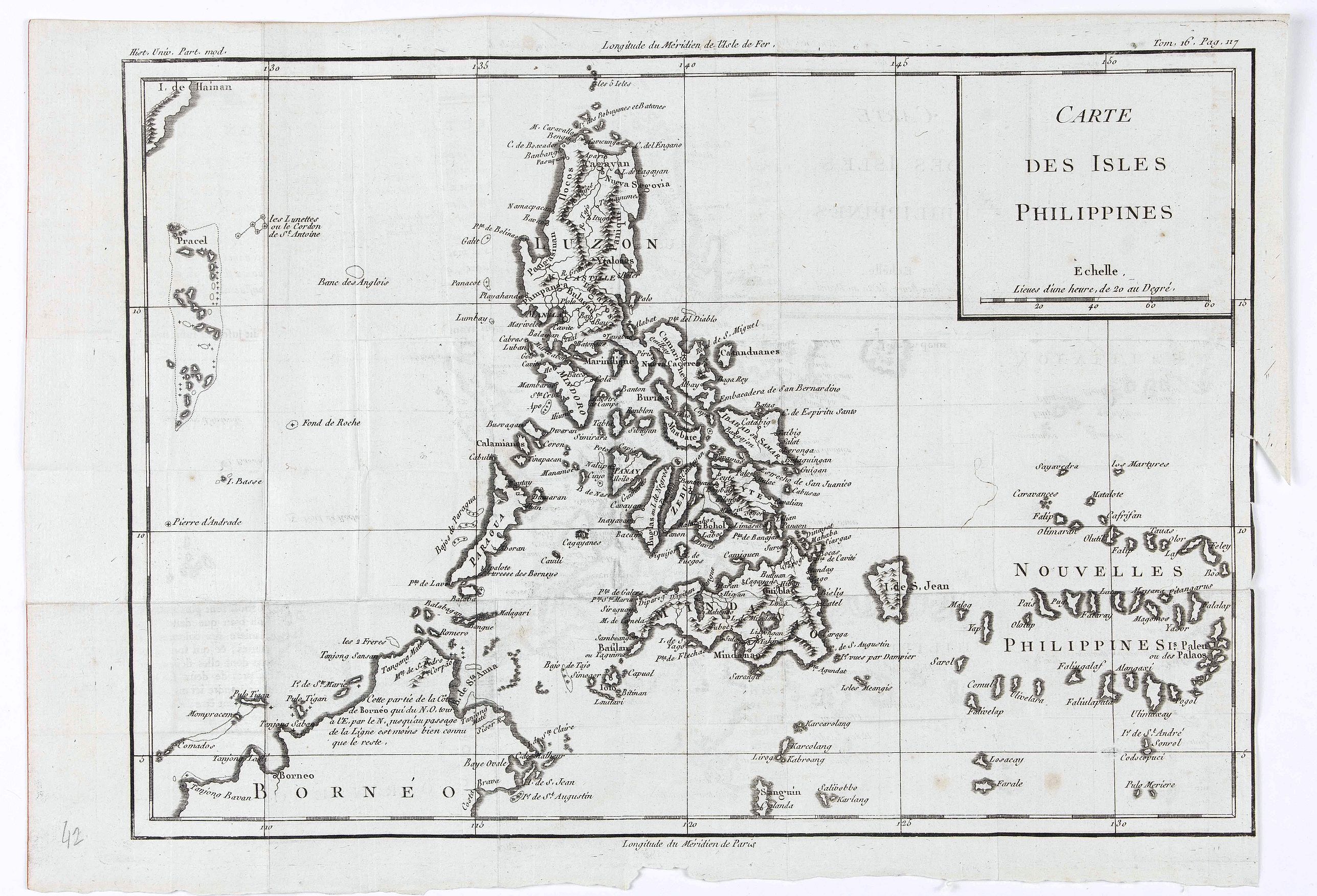 BRION DE LA TOUR, Louis., Carte des Isles Philippines., antique map, old maps