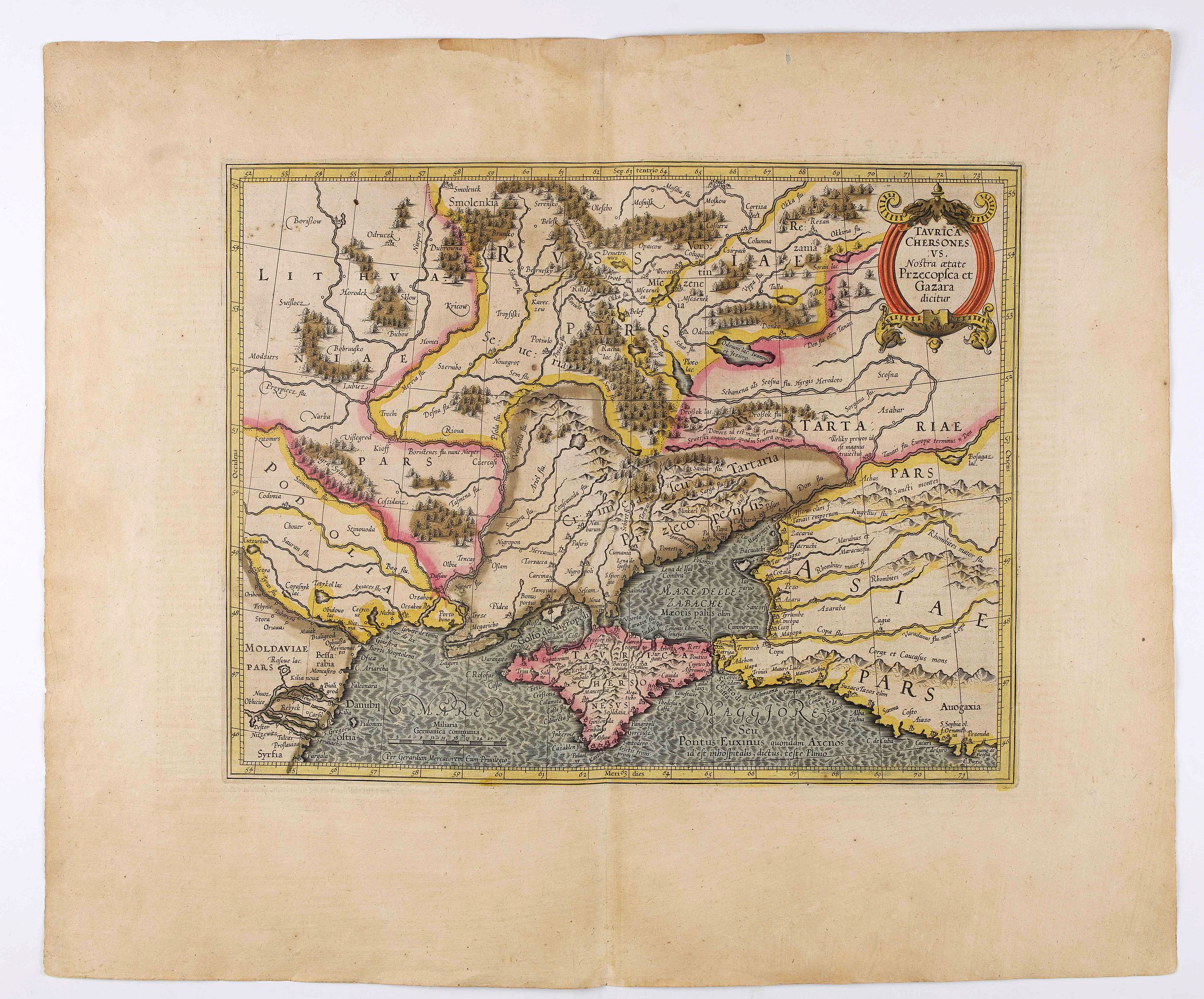 MERCATOR,G./ HONDIUS,J., Taurica Chersonesus., antique map, old maps