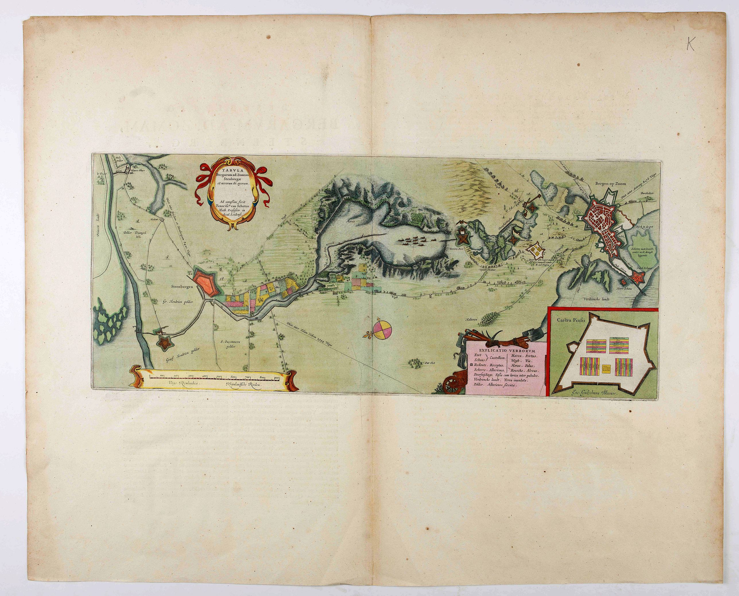 BLAEU, W., Tabula Bergarum ad Zomam., antique map, old maps