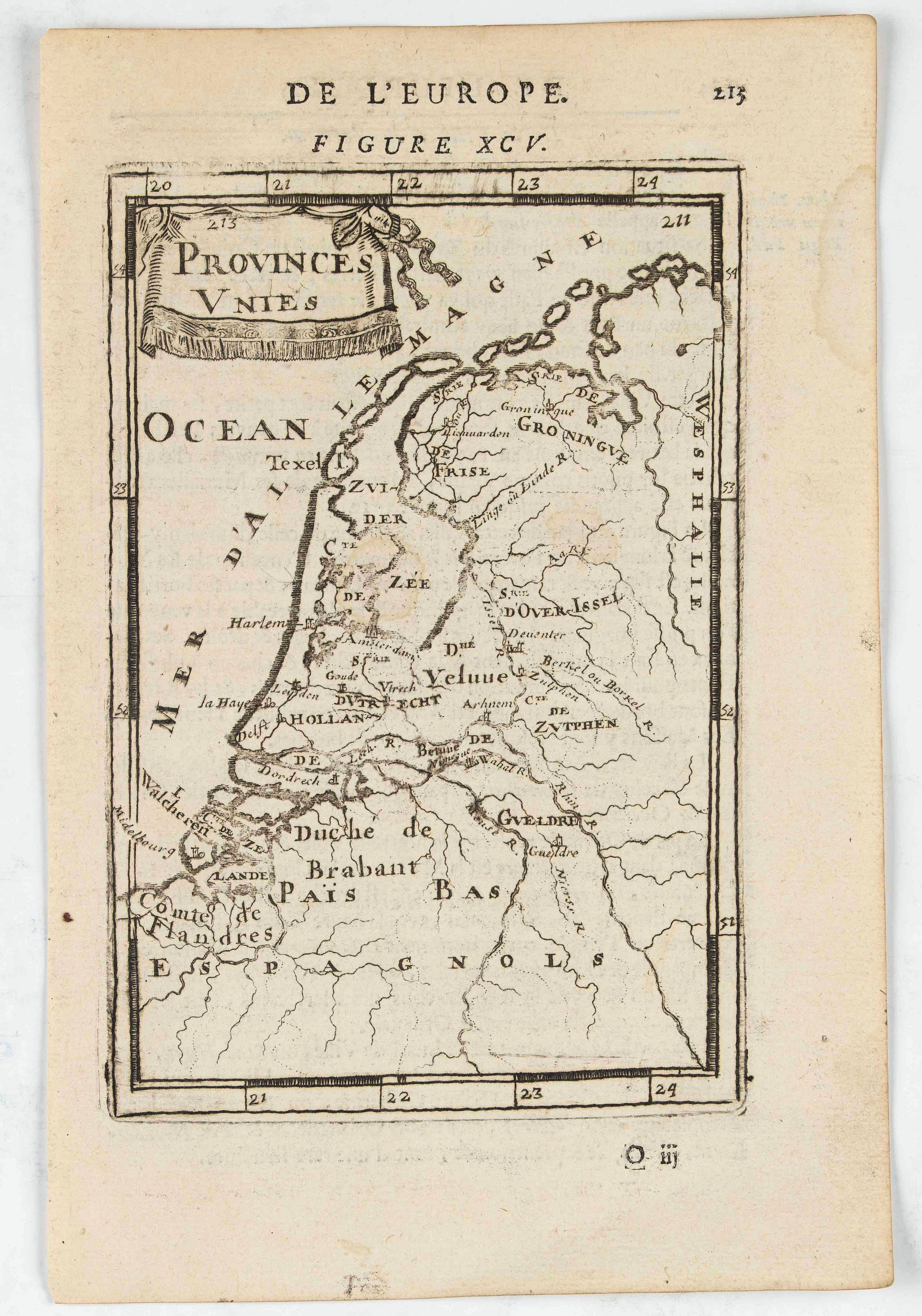 MANESSON MALLET, A., Provinces Unies., antique map, old maps