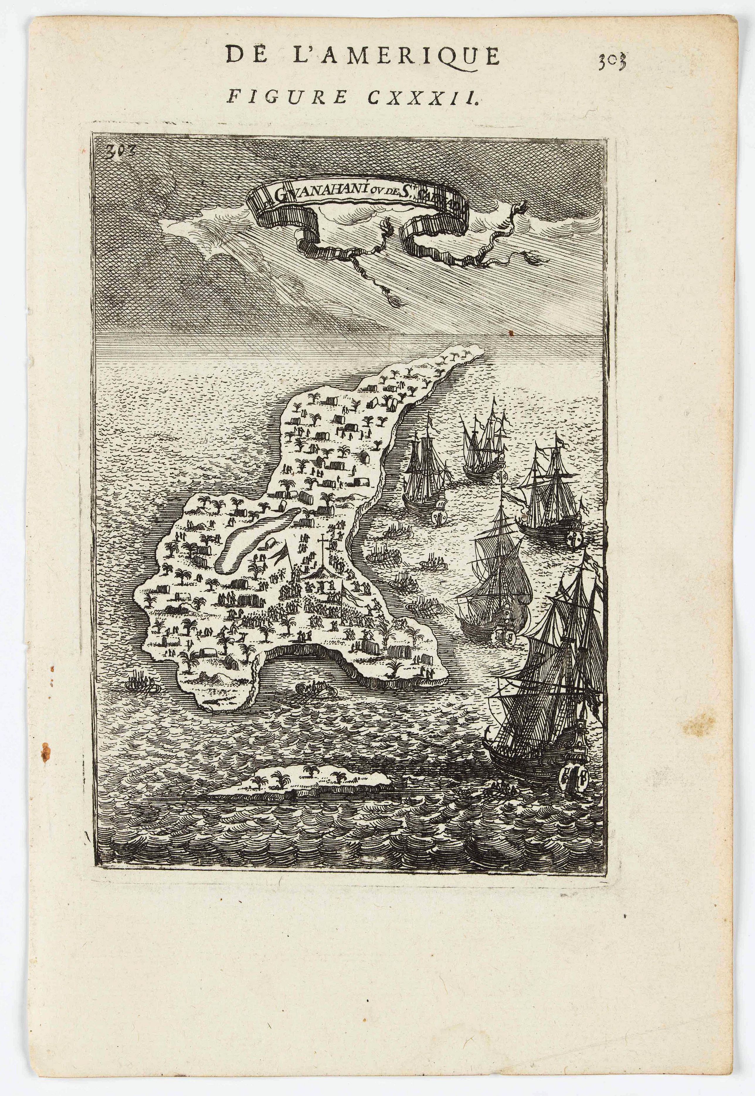 MANESSON MALLET, A., Gyanahani ou St. Sa…, antique map, old maps
