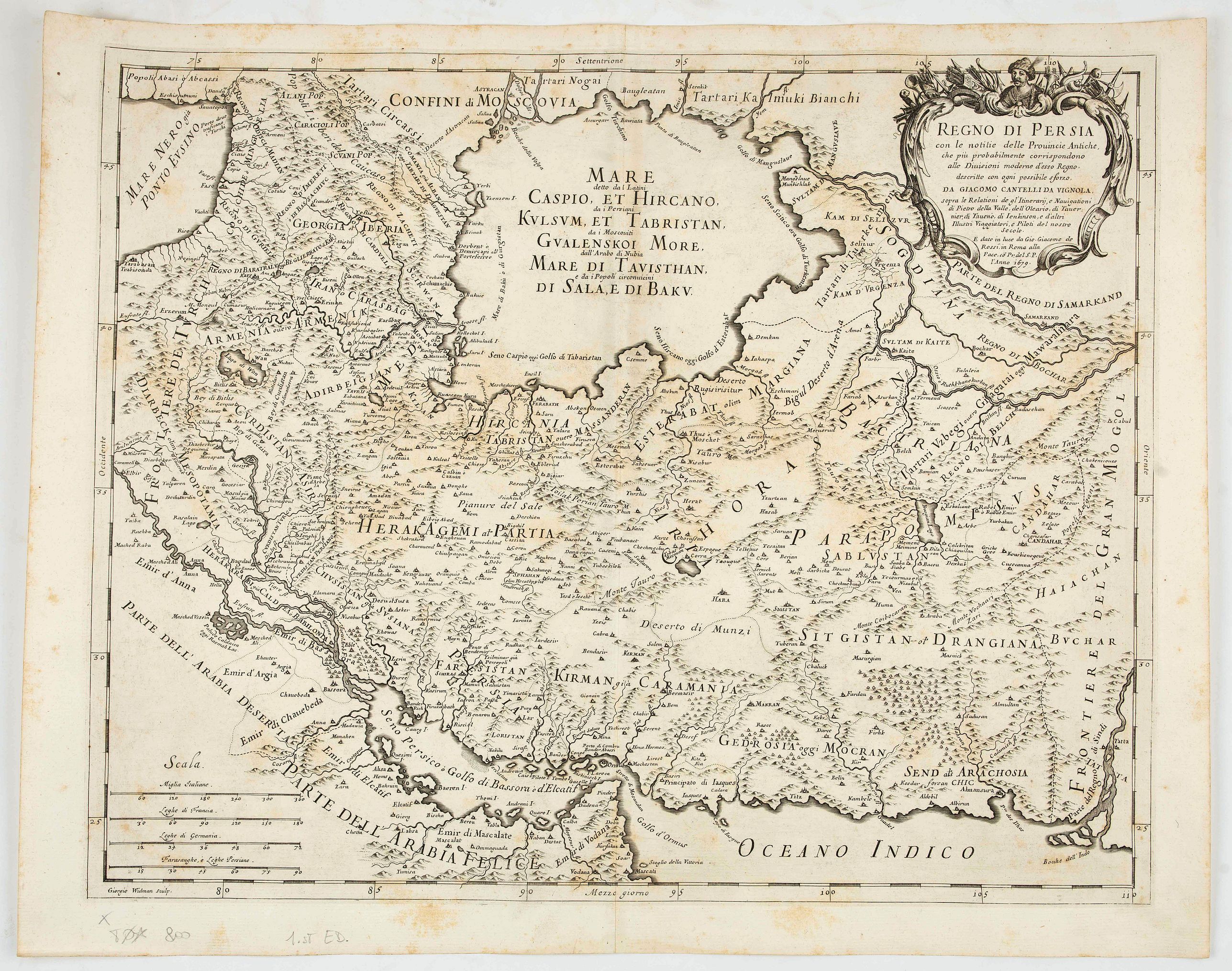 ROSSI, G.G. / CANTELLI DA VIGNOLA, G., Regno di Persia. . ., antique map, old maps