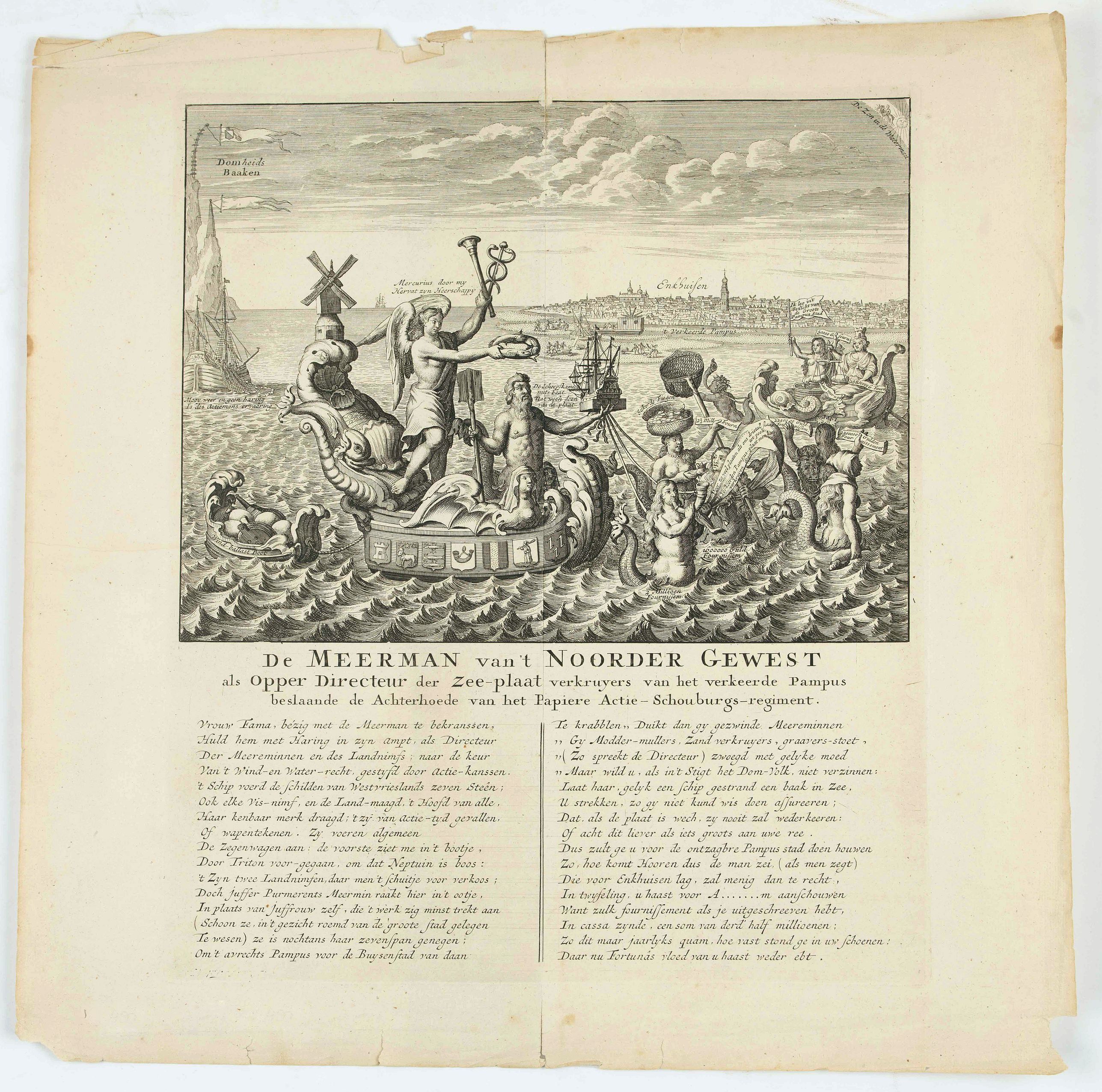 ANONYMOUS, De Meerman van Noorder Gewest.., antique map, old maps