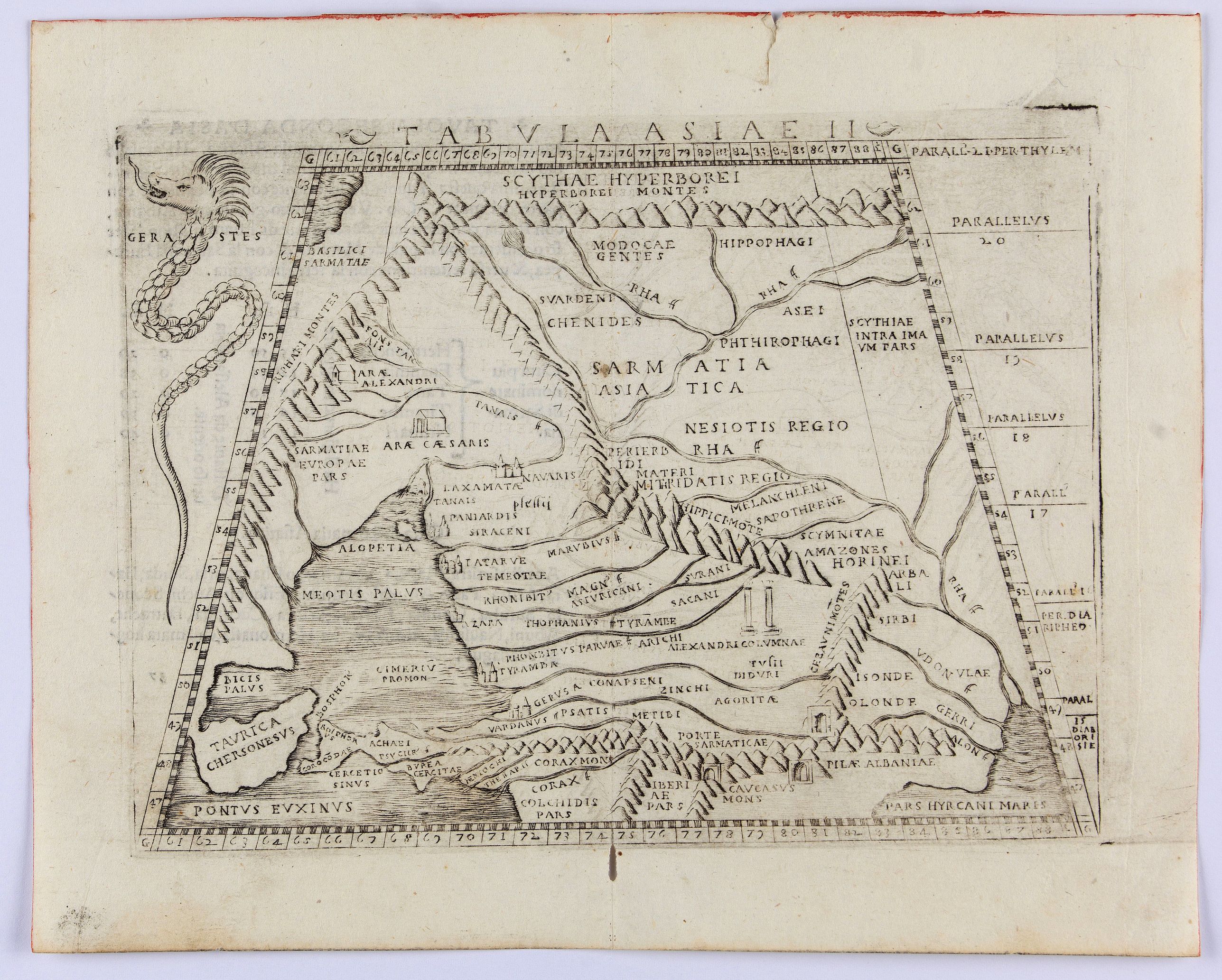 GASTALDI, G., Tabula Asia II., antique map, old maps